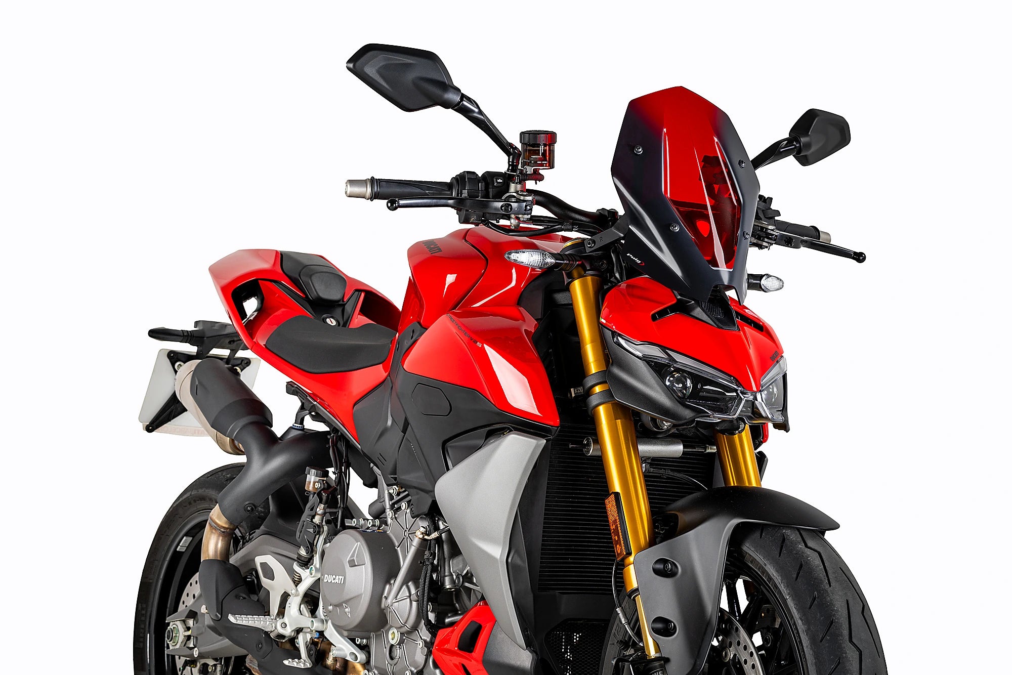 Puig Touring Screen | Red | Ducati Streetfighter V2/V2 S 2025>Current - Pyramid Motorcycle Accessories