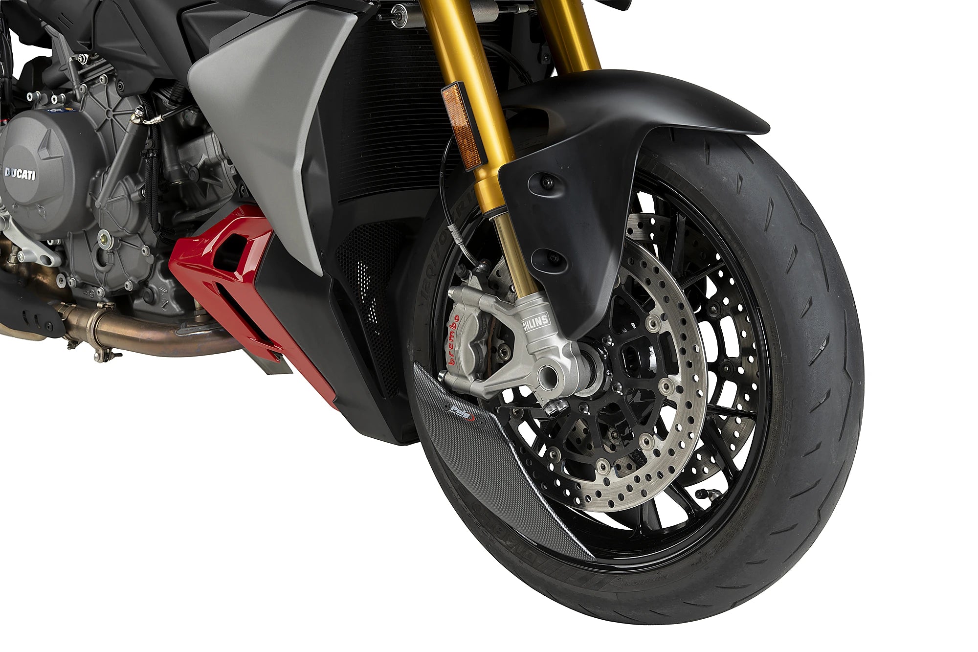Puig Aero Wheel Deflector | Carbon Look | Ducati Streetfighter V2/V2 S 2025>Current - Pyramid Motorcycle Accessories