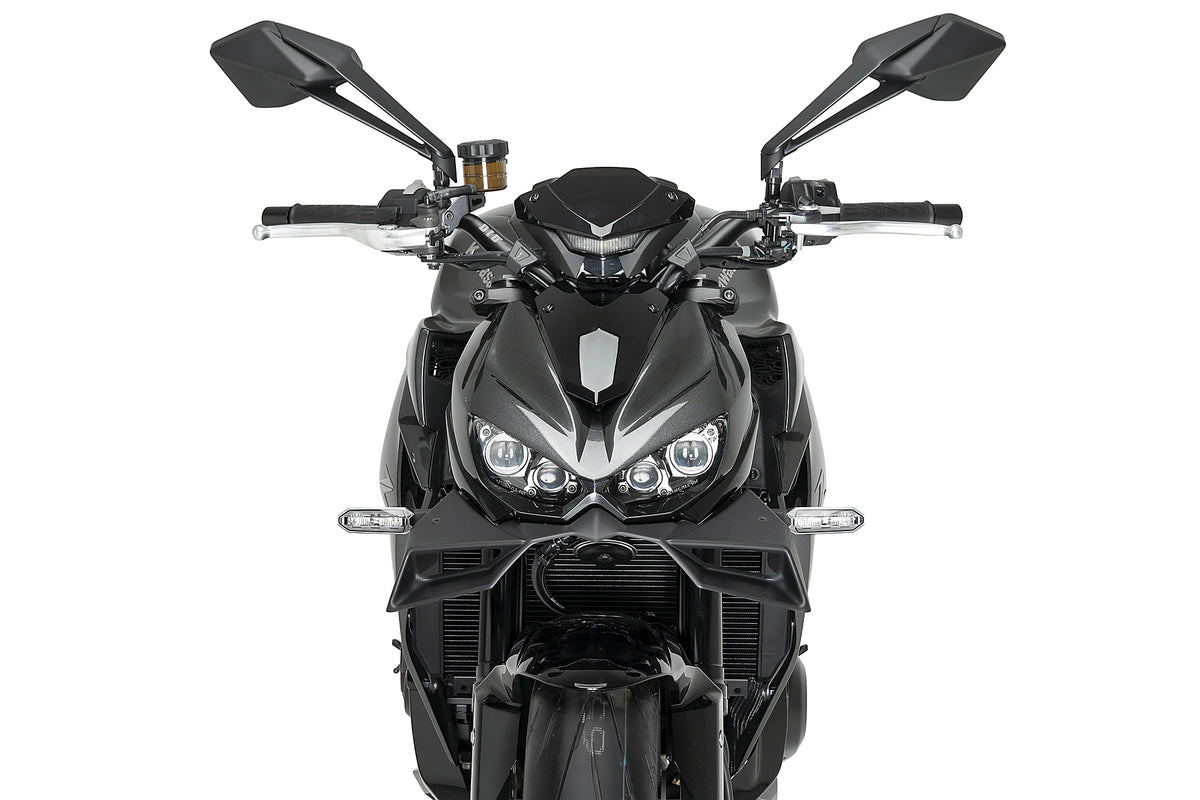 Puig Naked Front Wing Matte Black fitted to Kawasaki Z 1100