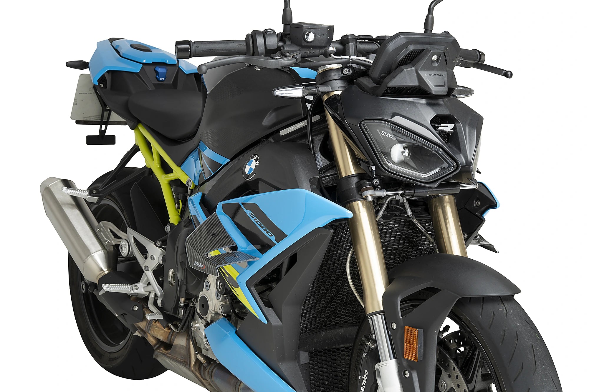Puig D12 Side Downforce Wings Carbon Look fitted to BMW S 1000 R