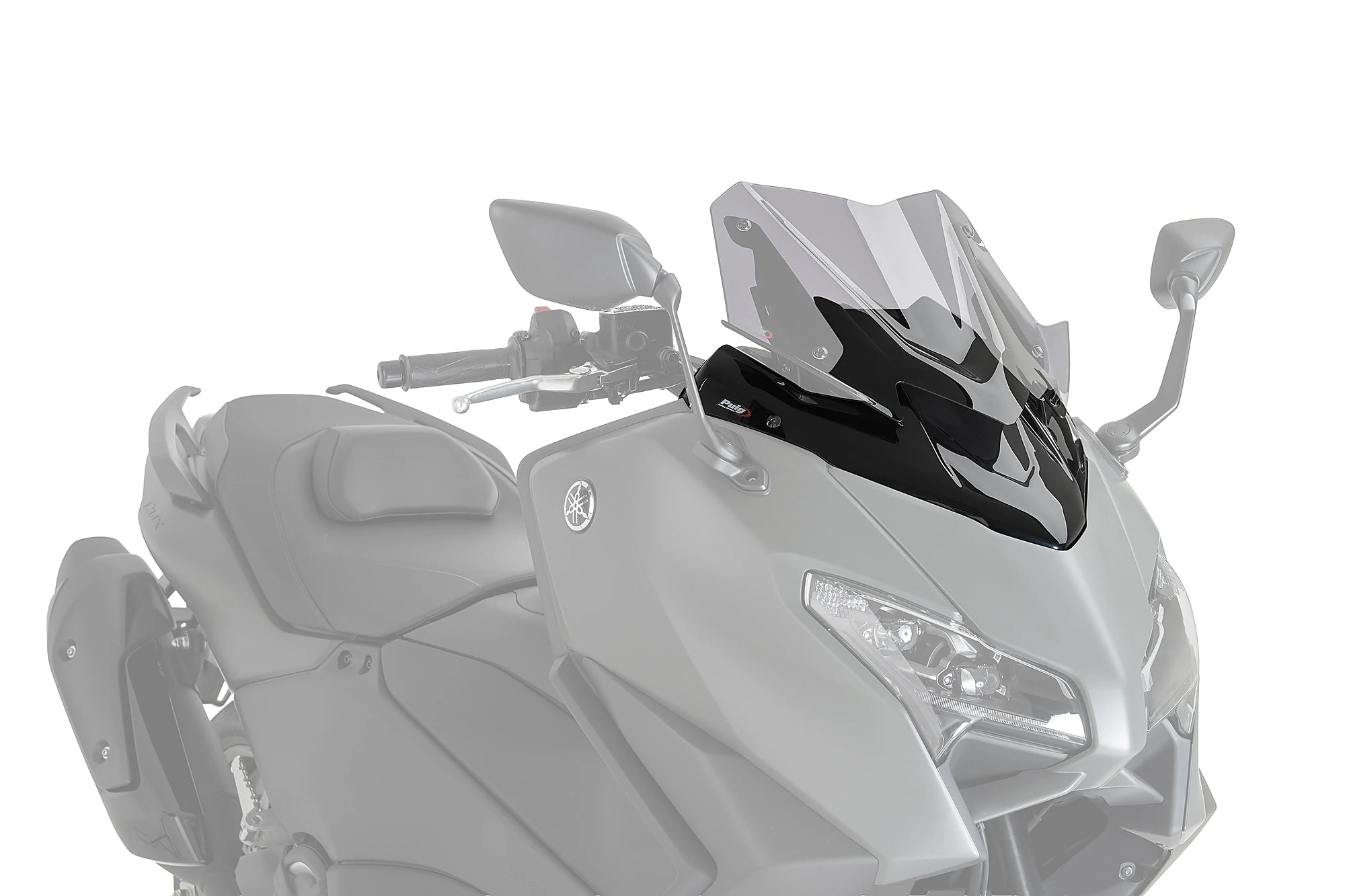 Puig Sport Plus Front Deflector | Gloss Black | Yamaha TMAX 560 2025>Current - Pyramid Motorcycle Accessories
