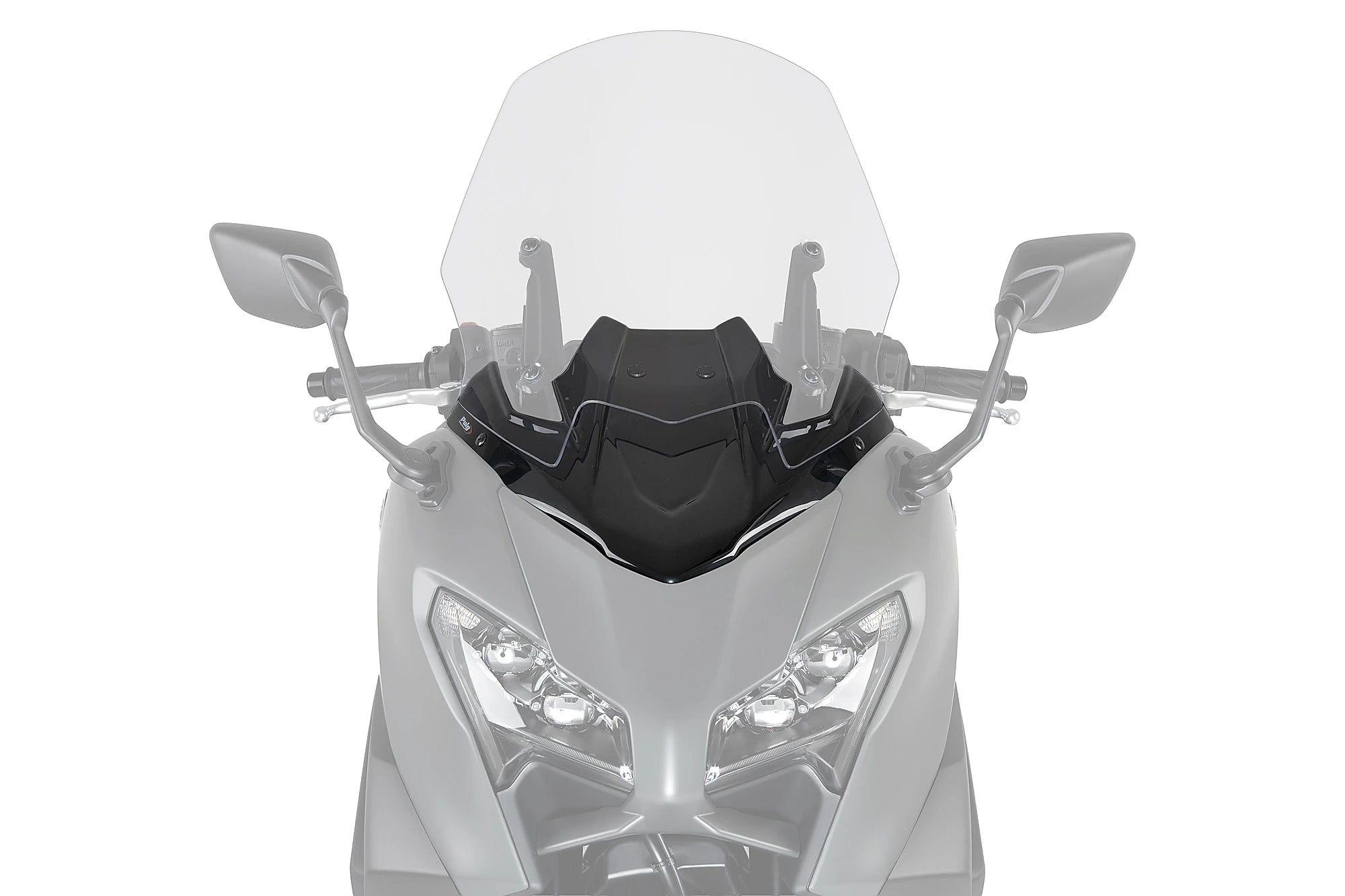 Puig Sport Plus Front Deflector | Gloss Black | Yamaha TMAX 560 2025>Current - Pyramid Motorcycle Accessories