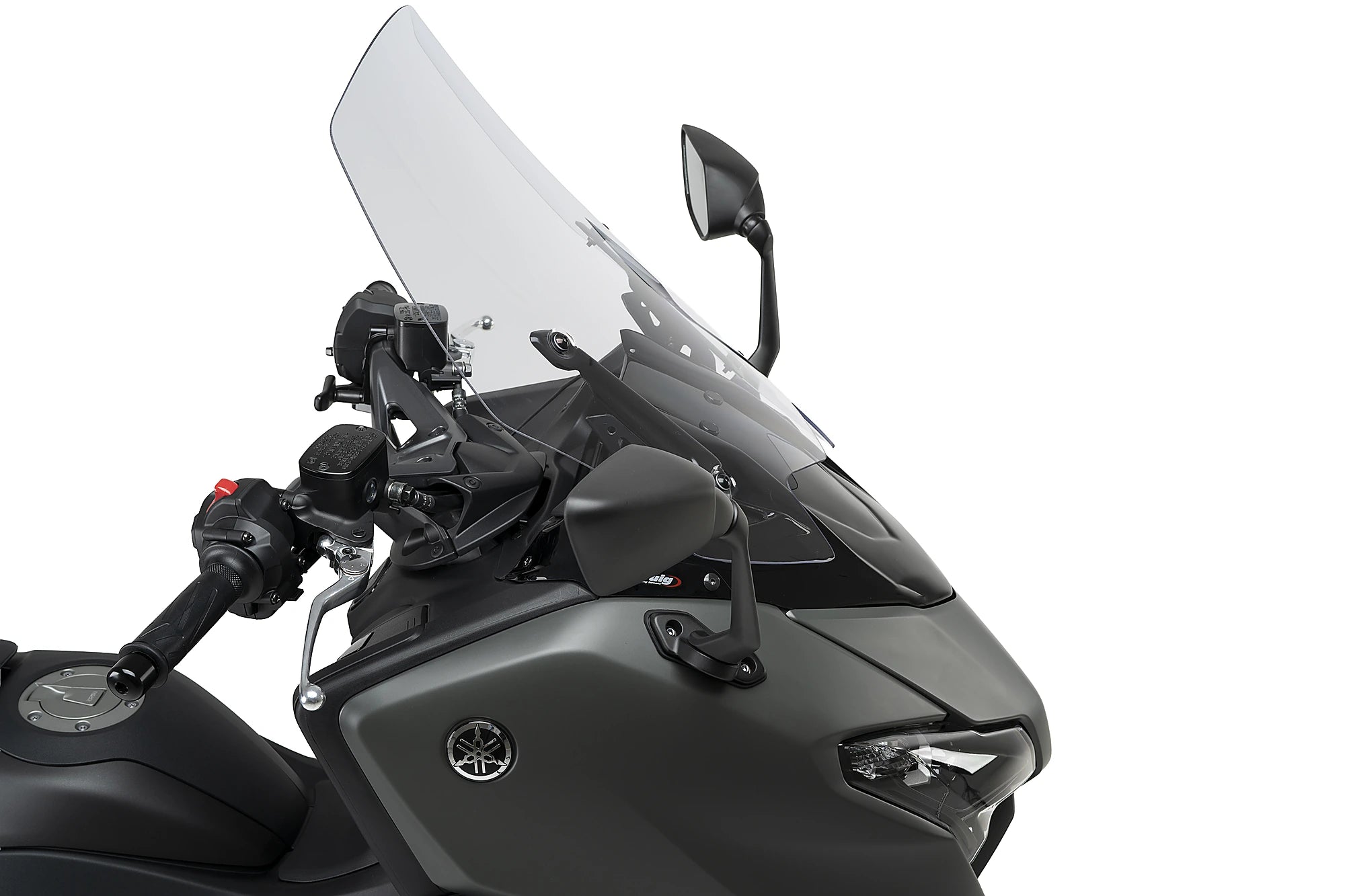 Puig Sport Plus Front Deflector | Gloss Black | Yamaha TMAX 560 2025>Current - Pyramid Motorcycle Accessories