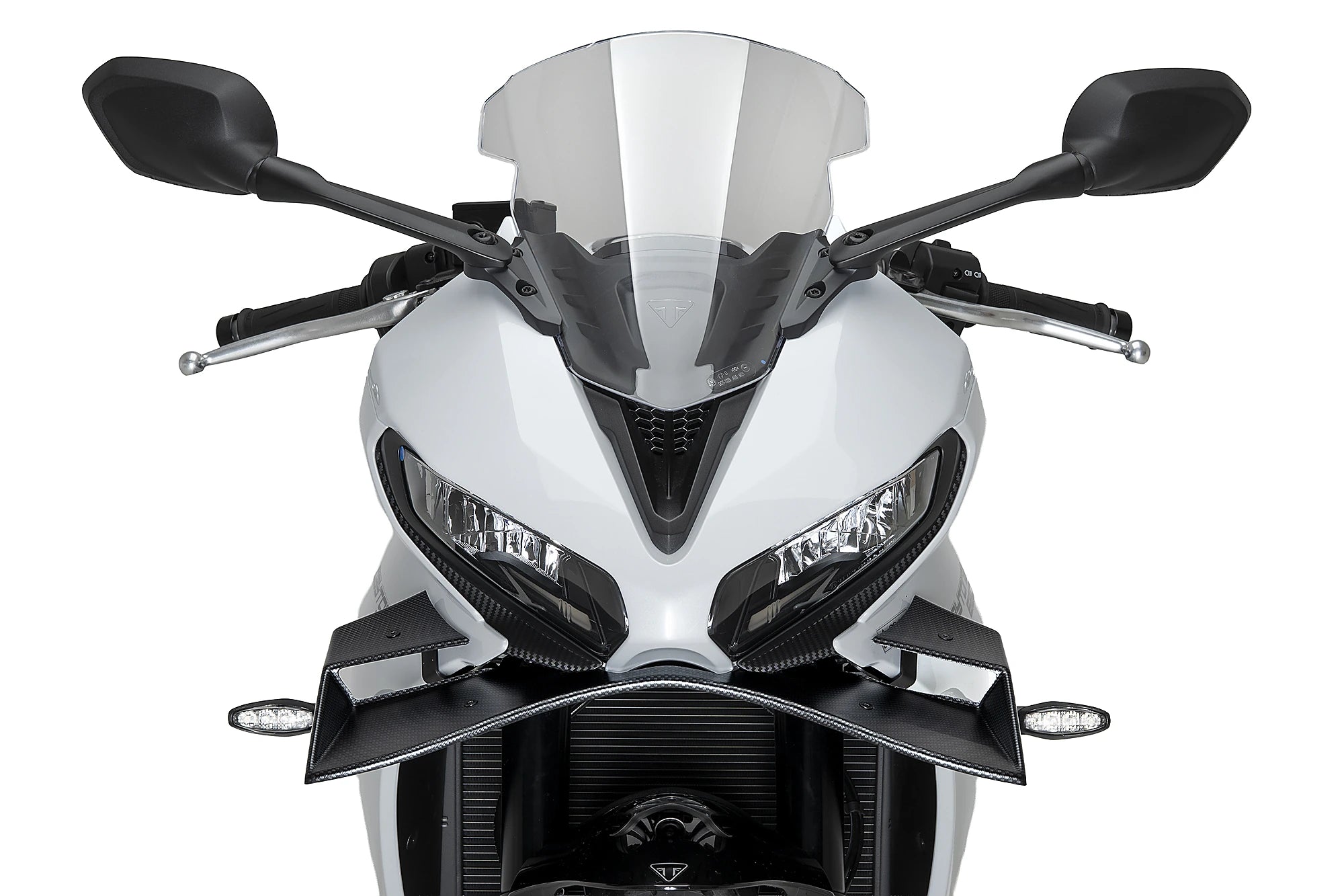 Puig GP Frontal Wing | Carbon Look | Triumph Daytona 660 2024>2025 - Pyramid Motorcycle Accessories