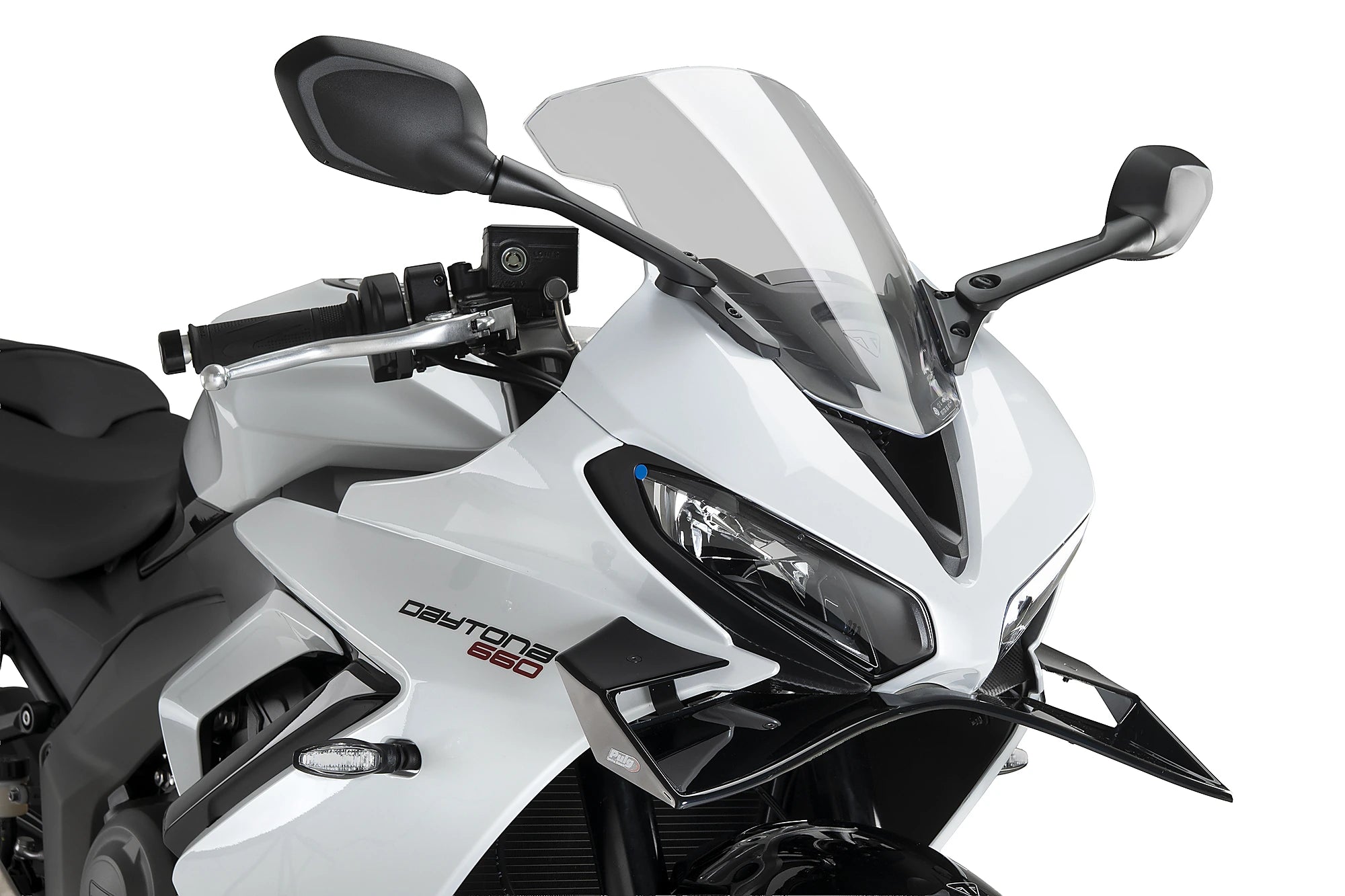 Puig GP Frontal Wing | Gloss Black | Triumph Daytona 660 2024>2025 - Pyramid Motorcycle Accessories