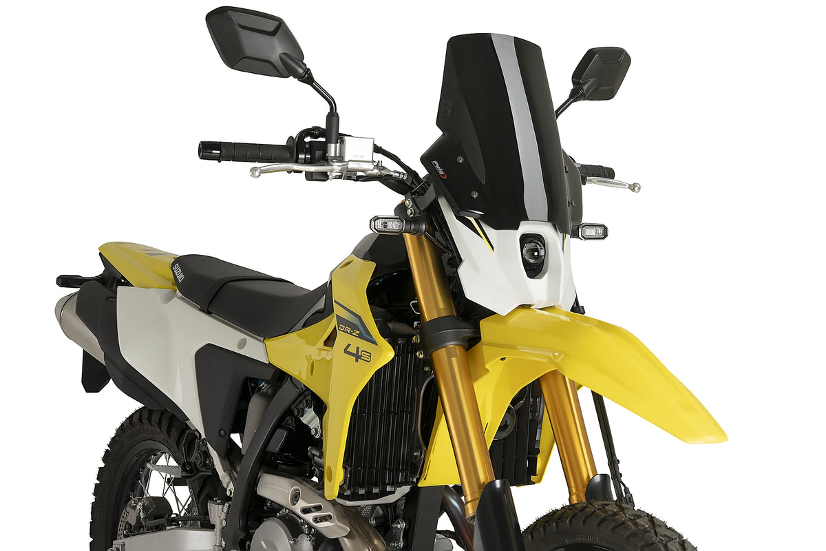 Puig Touring Screen | Black (Opaque) | Suzuki DR-Z4S/DR-Z4SM