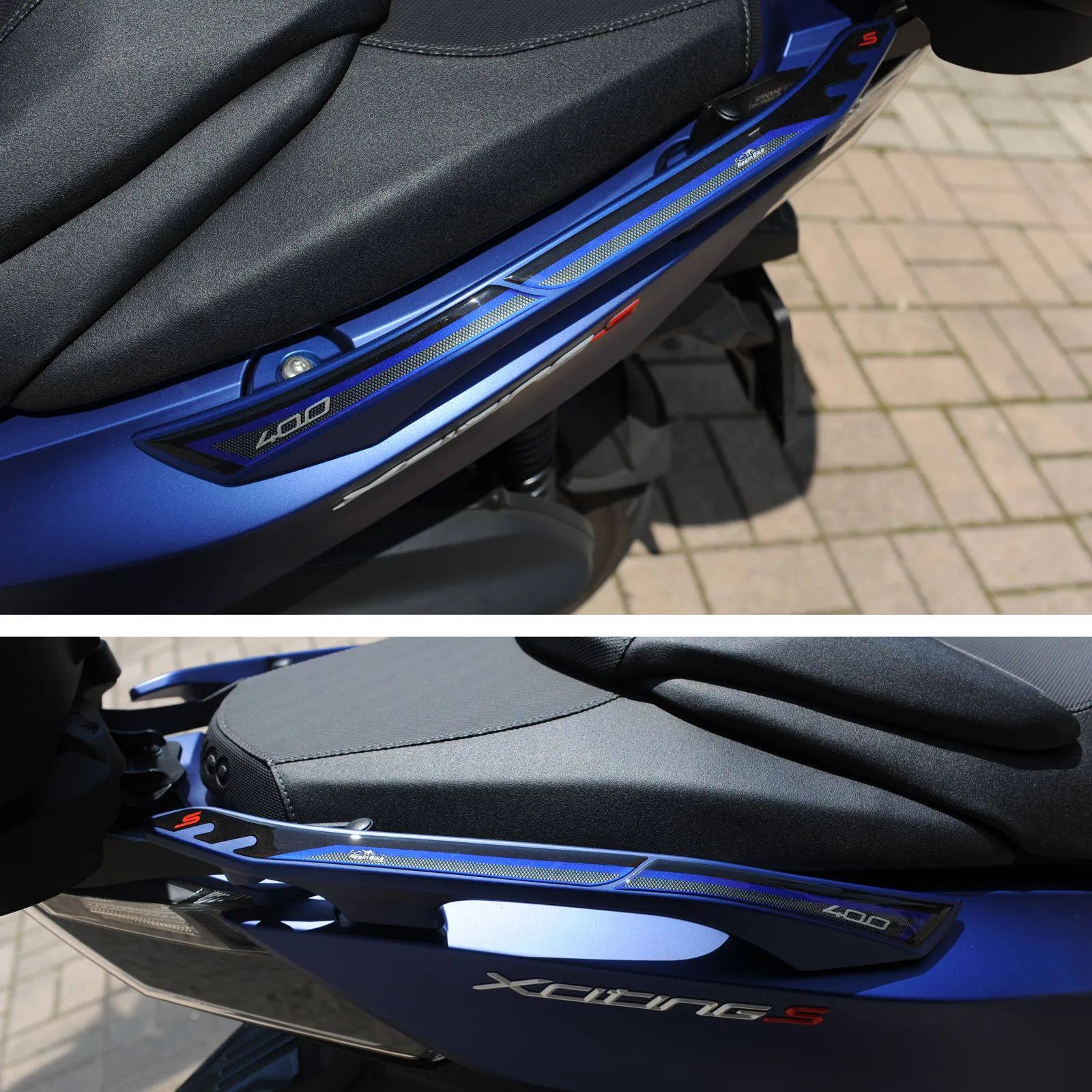 Resin Bike 3D Motorcycle Stickers - Passenger Handles | Kymco Xciting 400i S 2019>2020 - Pyramid Motorcycle Accessories
