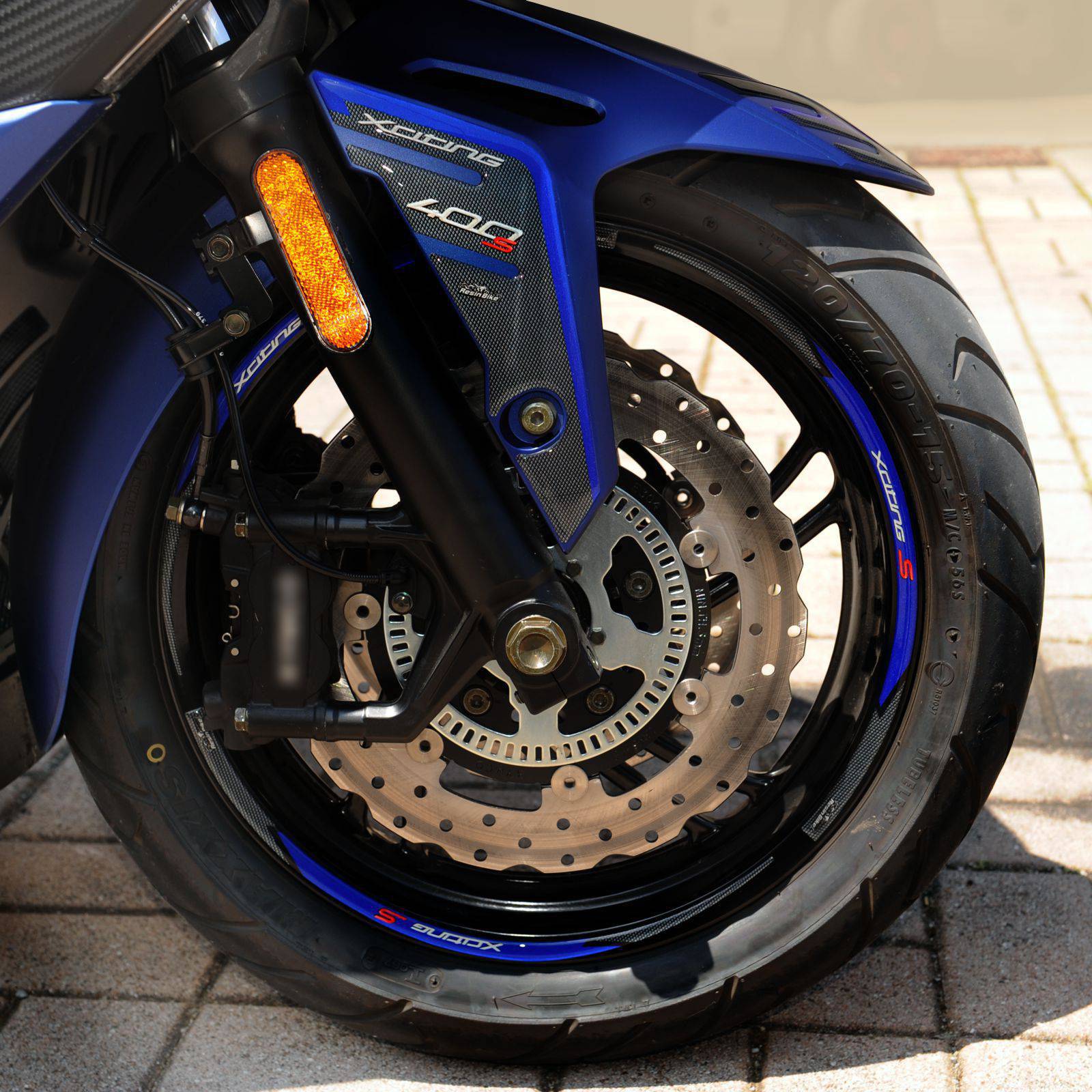 Resin Bike 3D Motorcycle Stickers - Wheels| Kymco Xciting 400i 2019>2020 - Pyramid Motorcycle Accessories