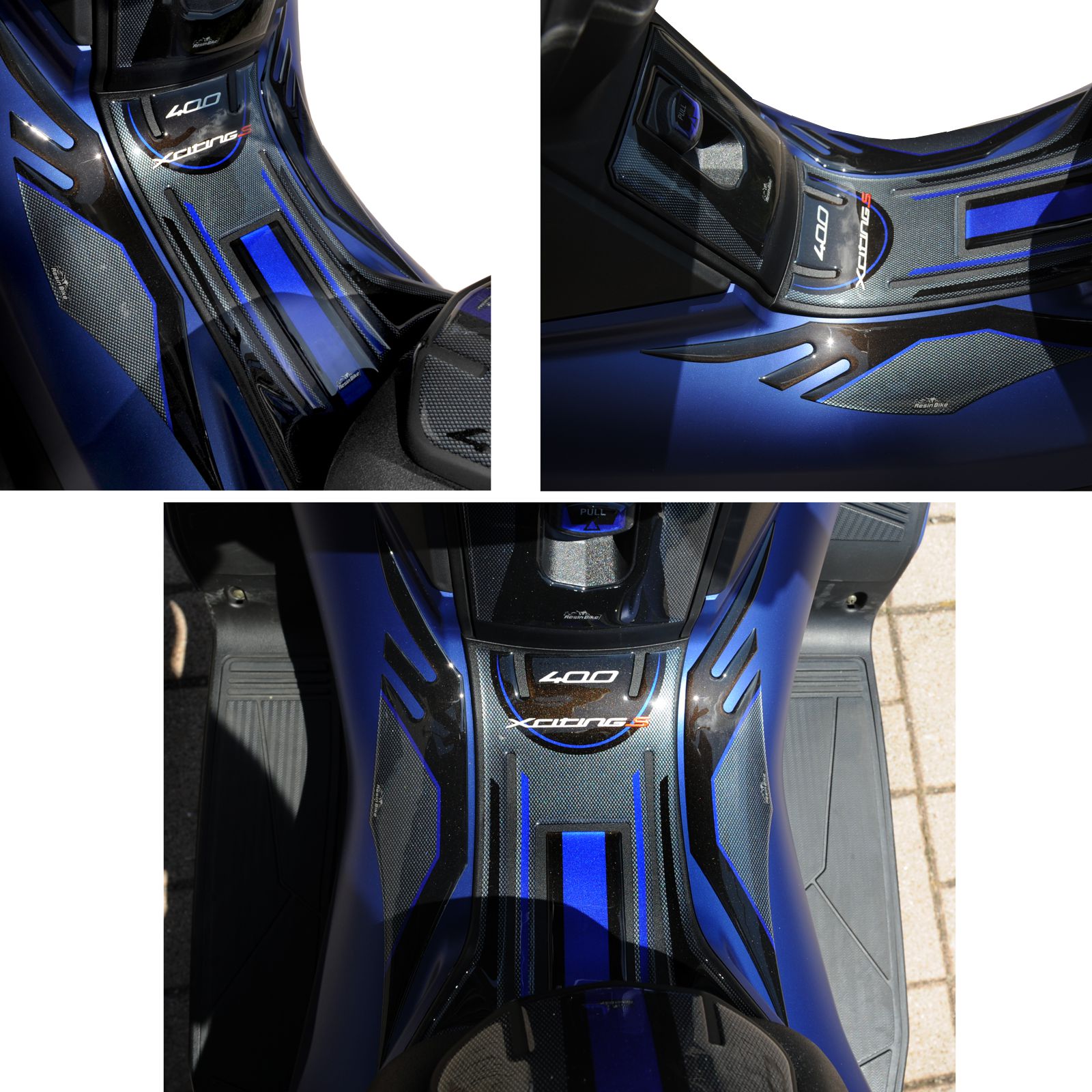 Resin Bike 3D Motorcycle Stickers - Footboard | Kymco Xciting 400i S 2019>2020 RB-B05B0294 - Pyramid Motorcycle Accessories