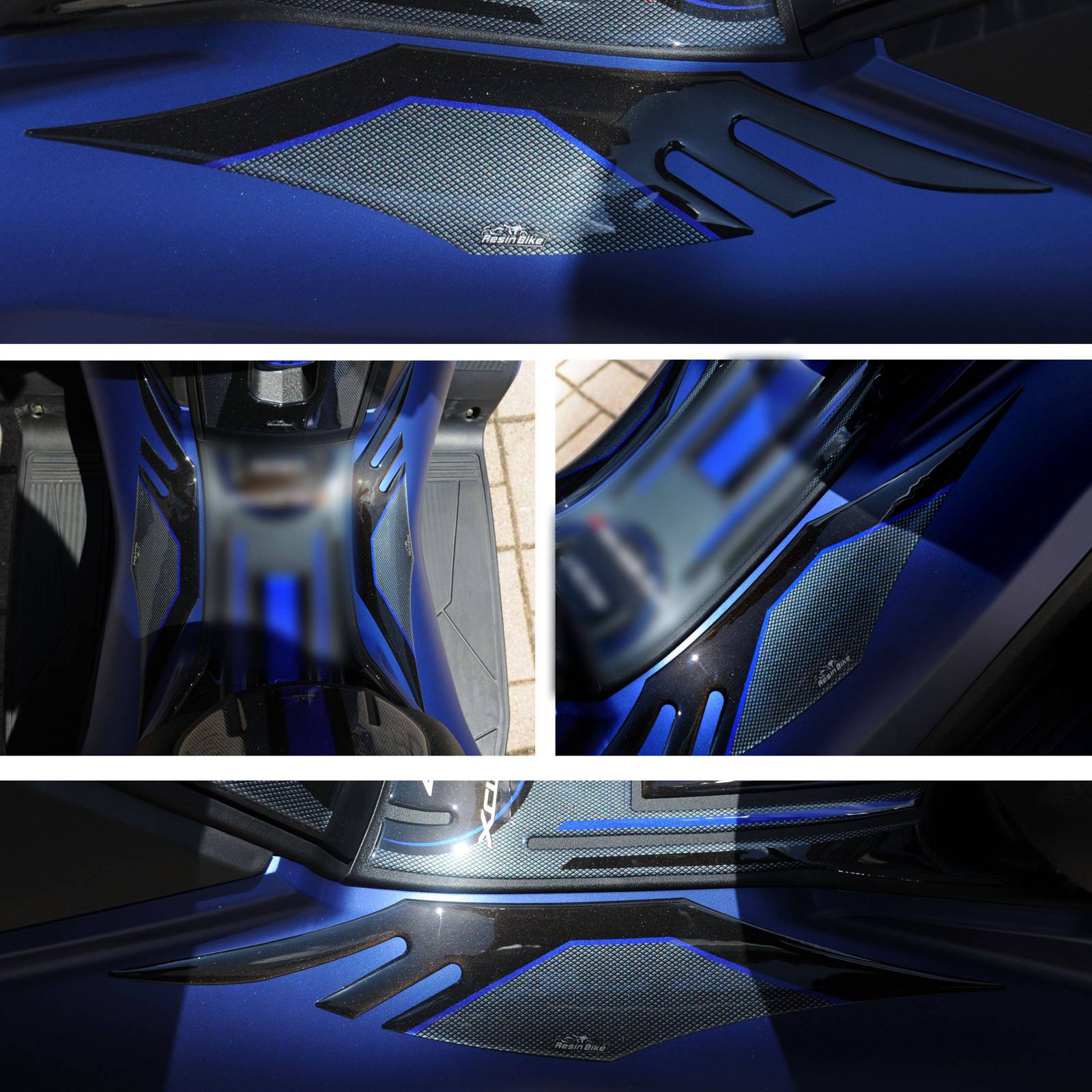 Resin Bike 3D Motorcycle Stickers - Footboard | Kymco Xciting 400i S 2019>2020 RB-B50613R3 - Pyramid Motorcycle Accessories