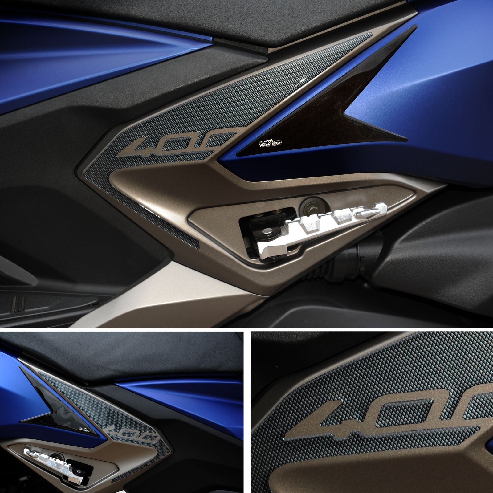 Resin Bike 3D Motorcycle Stickers - Tank Sides | Kymco Xciting 400i S 2019>2020 - Pyramid Motorcycle Accessories