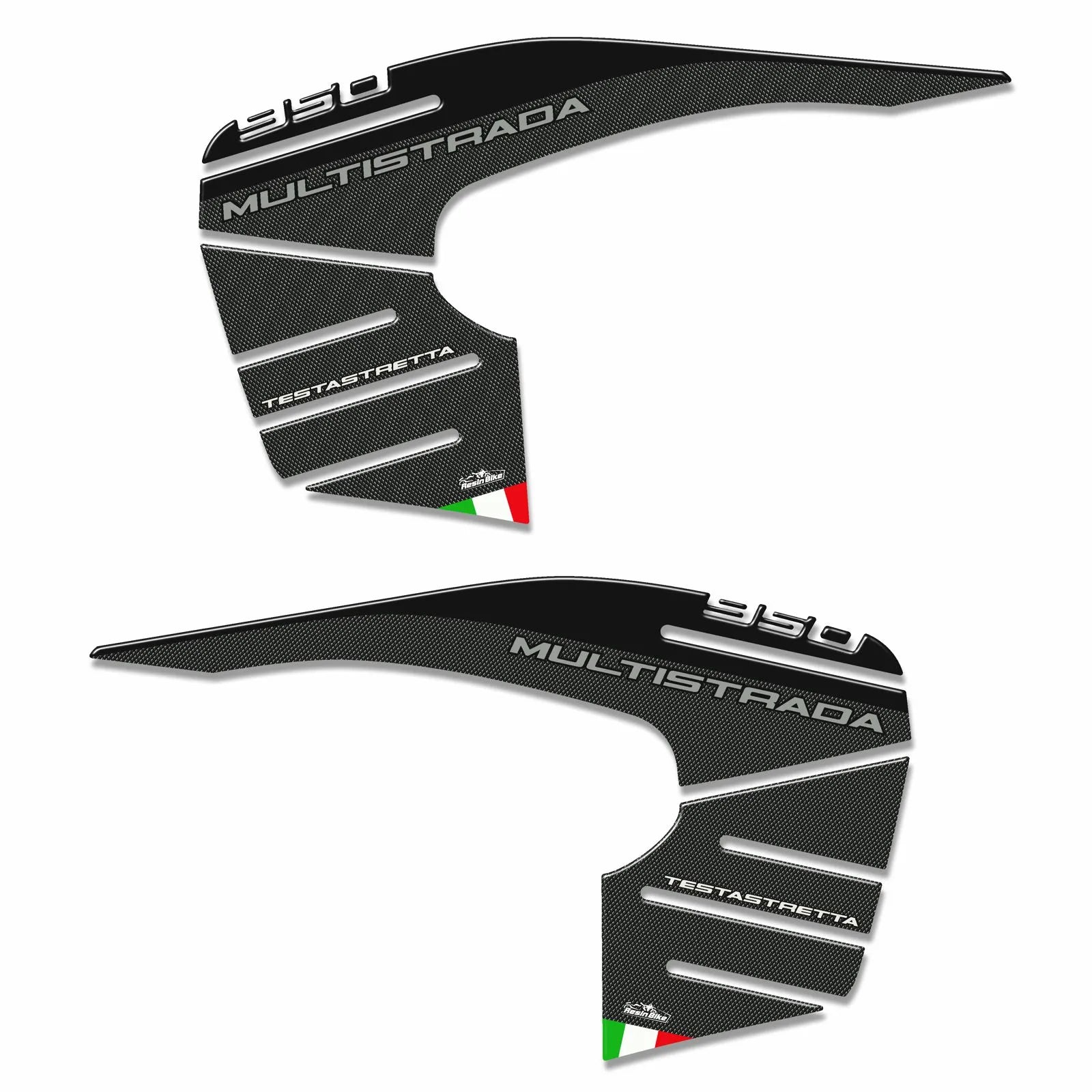 Resin Bike 3D Motorcycle Stickers - Panniers | Ducati Multistrada 950/950 S 2018>2021 - Pyramid Motorcycle Accessories