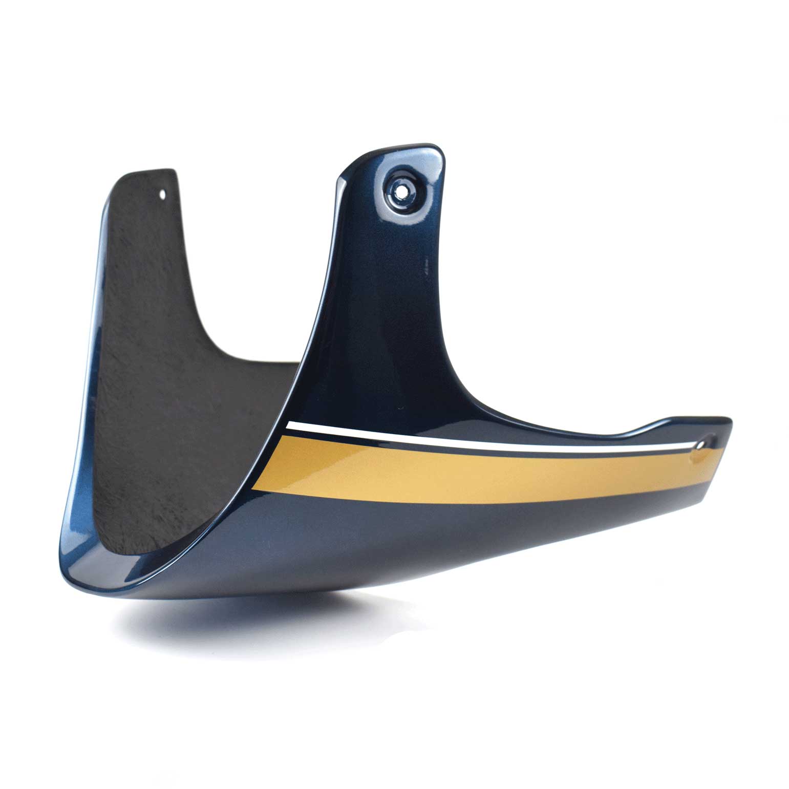 Pyramid Belly Pan | Candytone Blue/Gold/White | Kawasaki Z 900 RS 2022>2023 - Pyramid Motorcycle Accessories