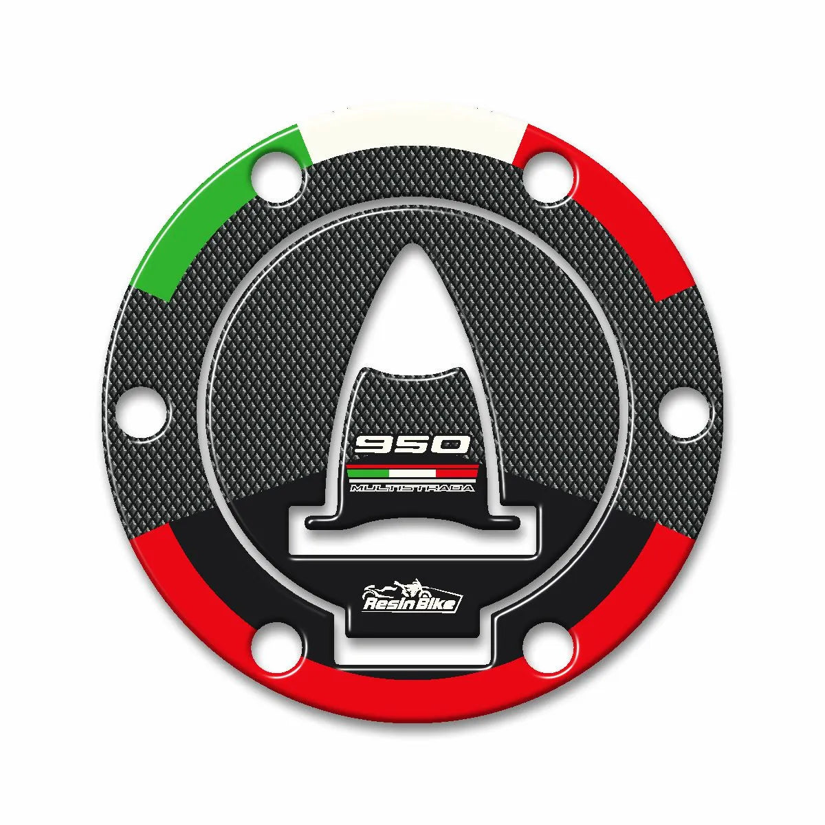 Resin Bike 3D Motorcycle Stickers - Fuel Cap | Ducati Multistrada 950/950 S 2018>2021 - Pyramid Motorcycle Accessories