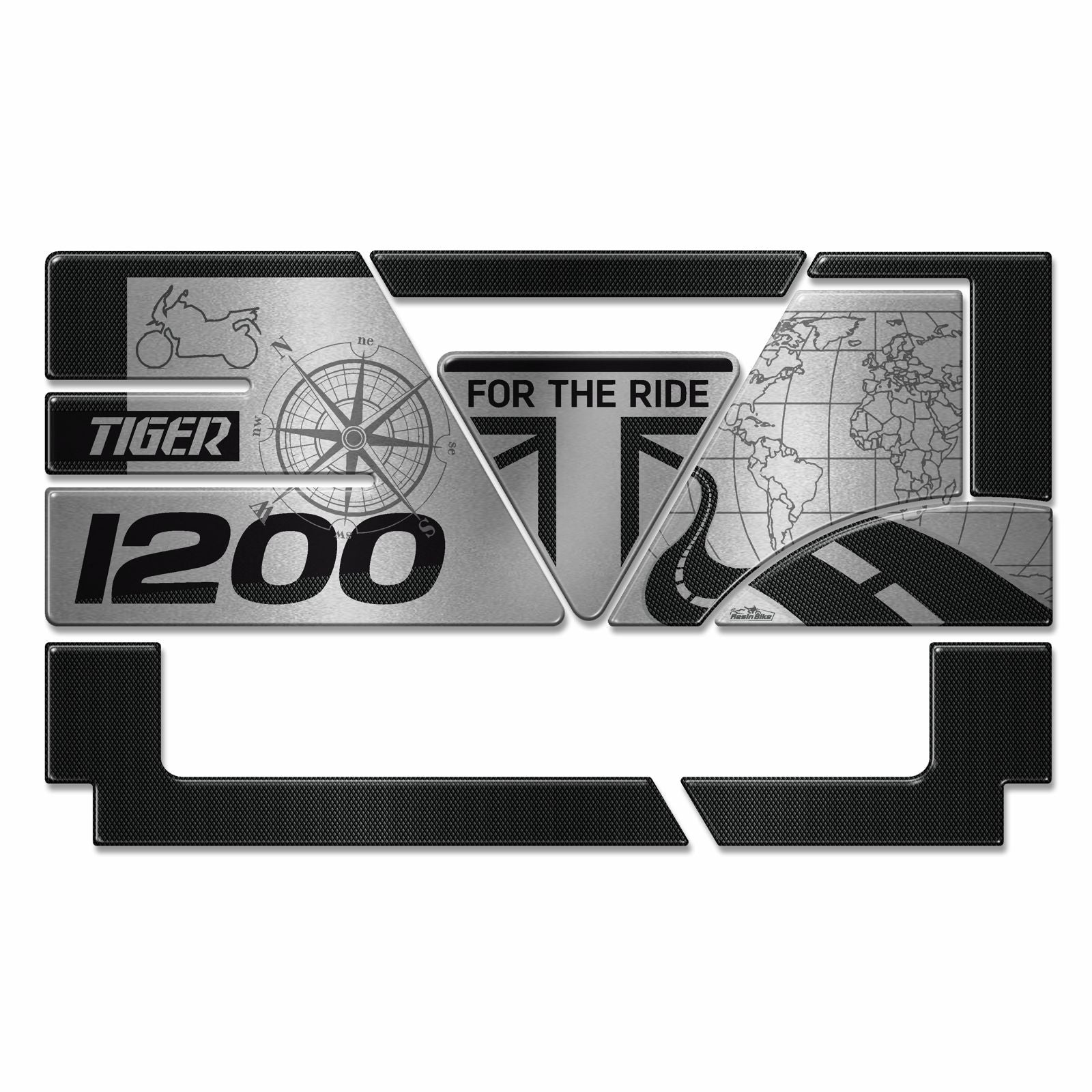 Resin Bike 3D Motorcycle Stickers - Panniers | Triumph Tiger 1200 RB-B26J6958 - Pyramid Motorcycle Accessories