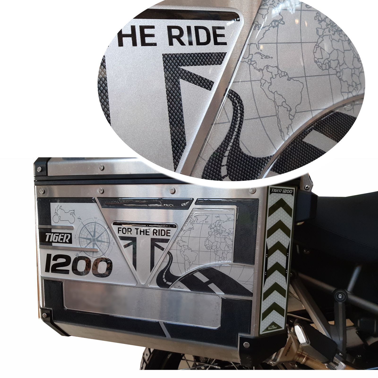 Resin Bike 3D Motorcycle Stickers - Panniers | Triumph Tiger 1200 RB-B26J6958 - Pyramid Motorcycle Accessories