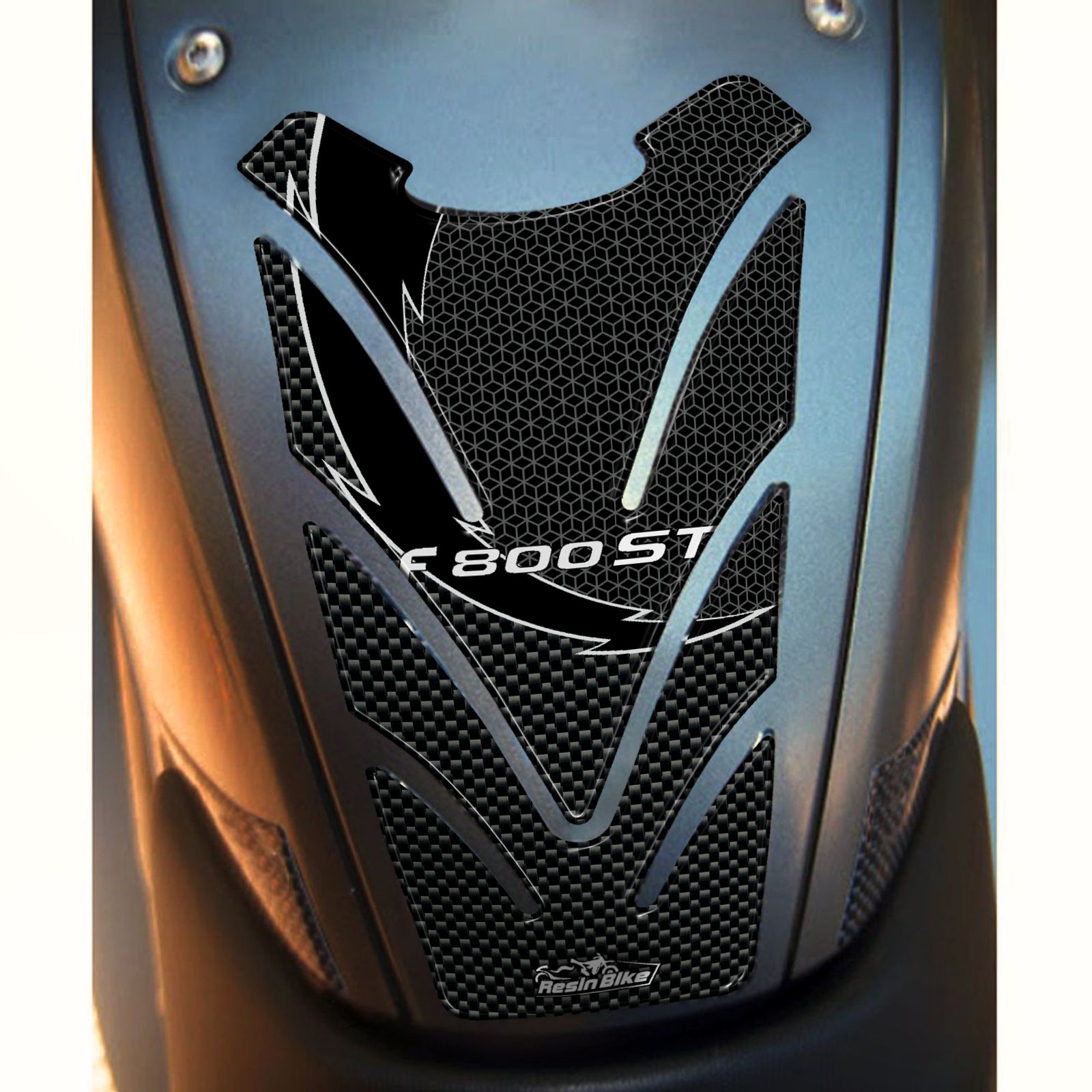Resin Bike 3D Motorcycle Stickers - Tank Pad | BMW F 800 ST 2006>2012 - Pyramid Motorcycle Accessories