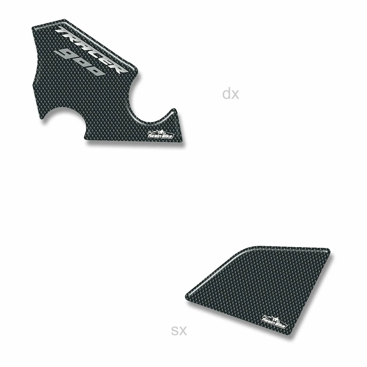 Resin Bike 3D Motorcycle Stickers - Heel Pads | Yamaha Tracer 900 2016>Current - Pyramid Motorcycle Accessories