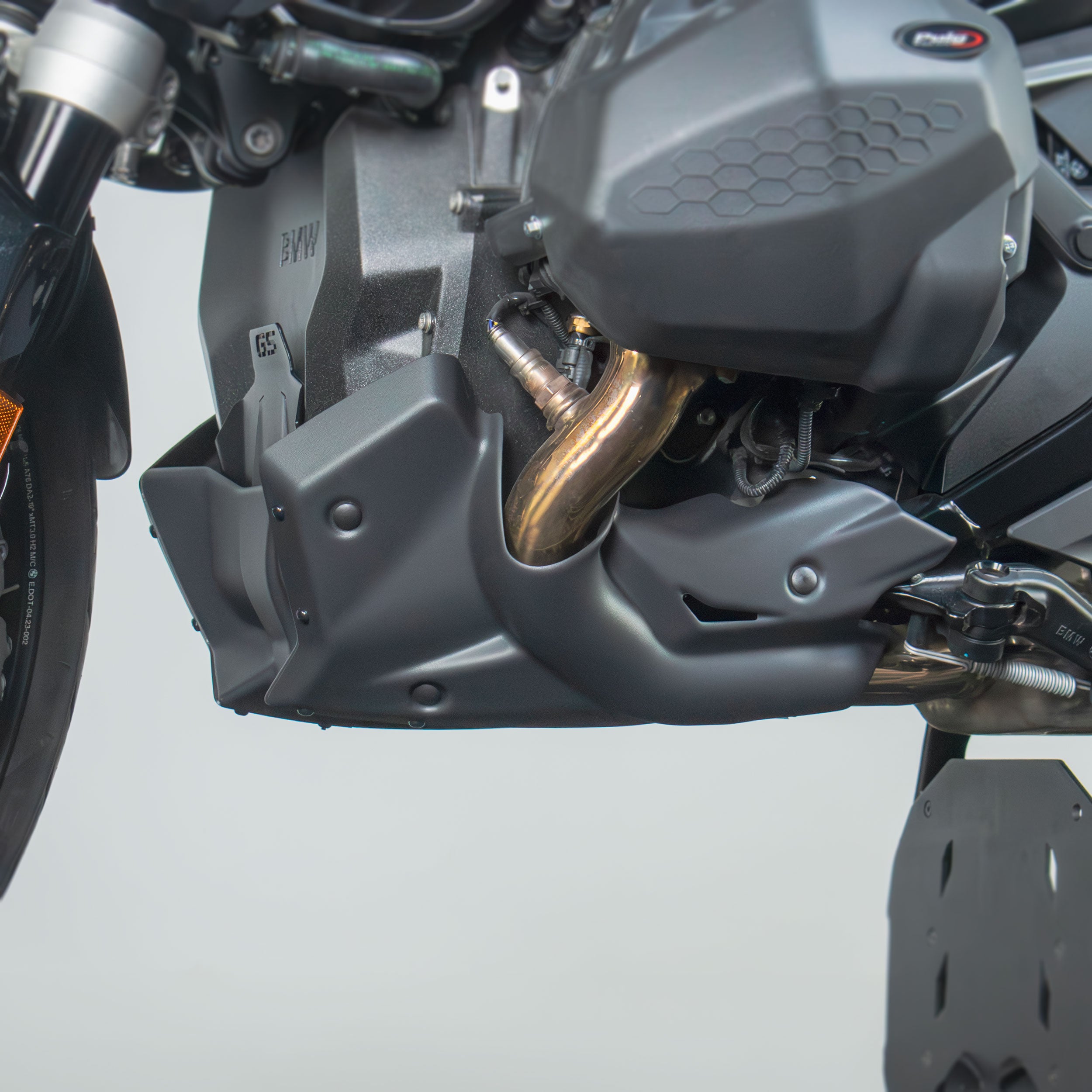 Pyramid Belly Pan | Matte Black | BMW R 1300 GS 2023>Current - Pyramid Motorcycle Accessories