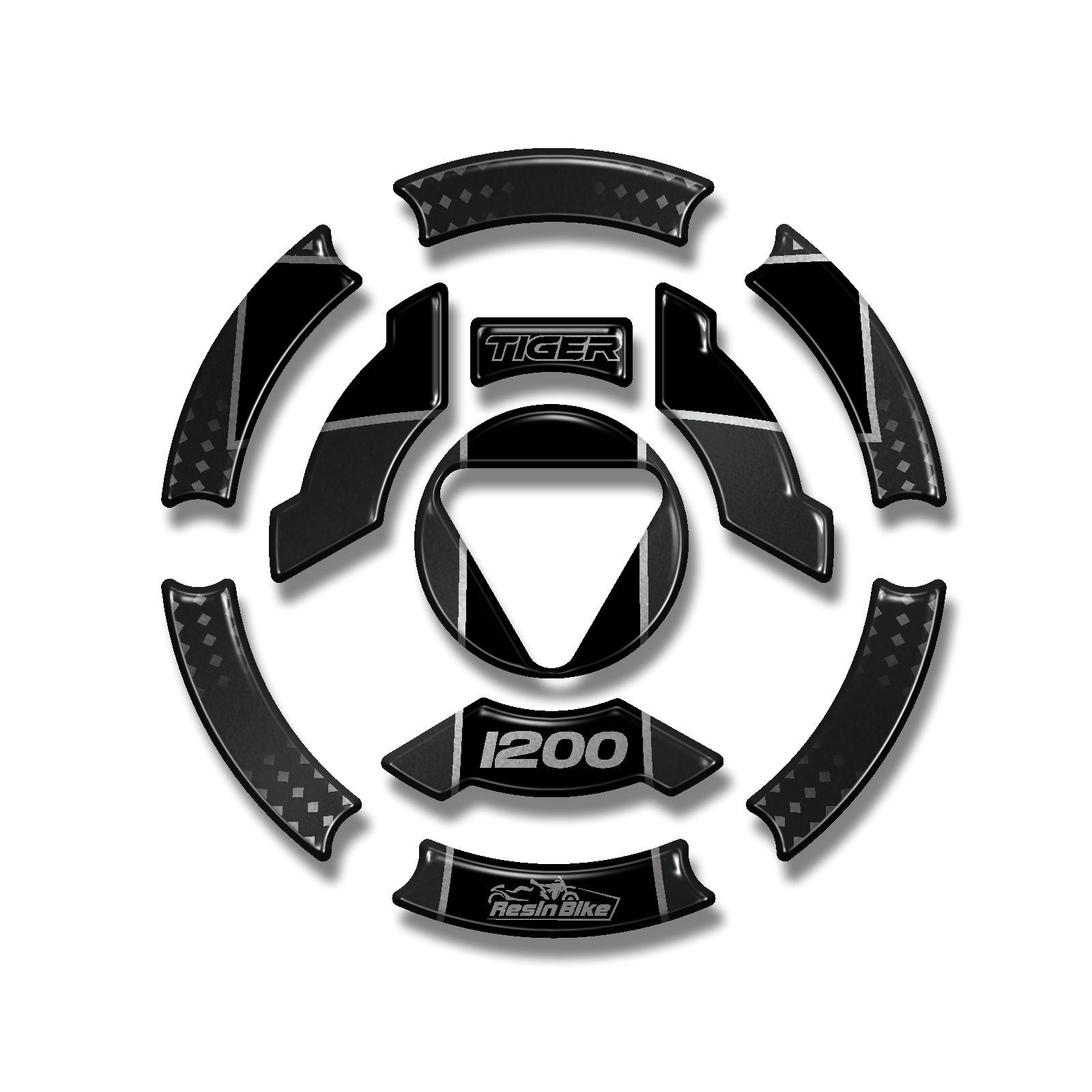 Resin Bike 3D Motorcycle Stickers - Fuel Cap | Triumph Tiger 1200 2018>2020 RB-B3413M32 - Pyramid Motorcycle Accessories