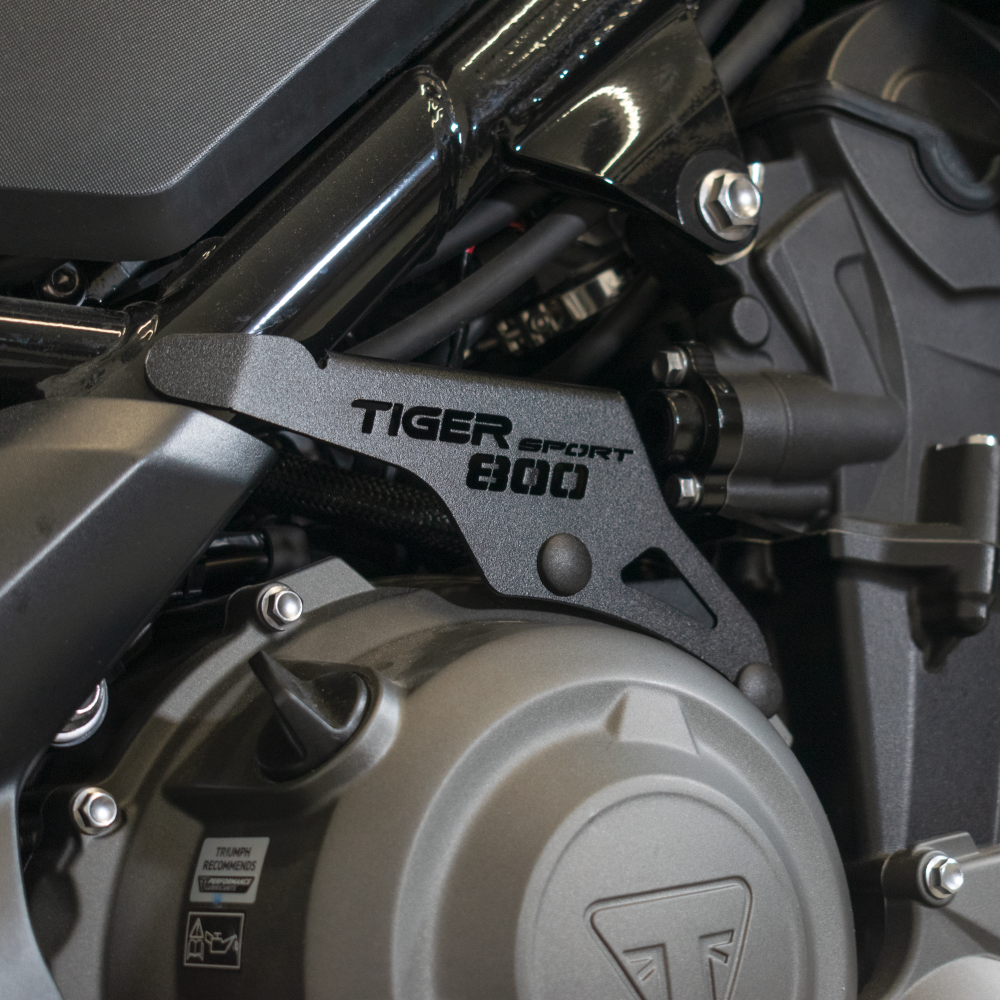 Pyramid Engine Ornament | Matte Black | Triumph Tiger Sport 800 2025>Current - Pyramid Motorcycle Accessories