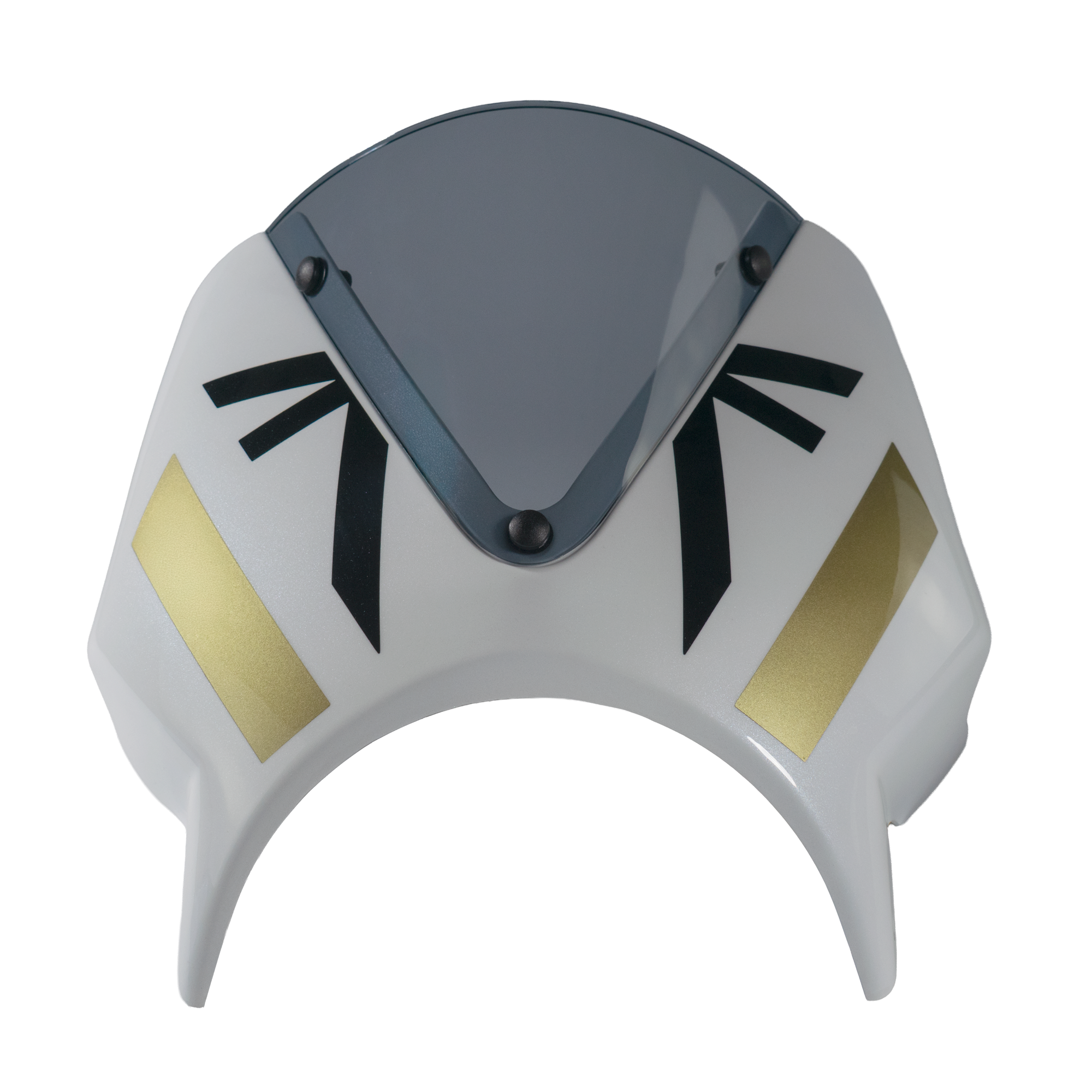Pyramid Fly Screen | Pearl Metallic White/Phantom Black | Triumph Speed 400 2025>Current - Pyramid Motorcycle Accessories