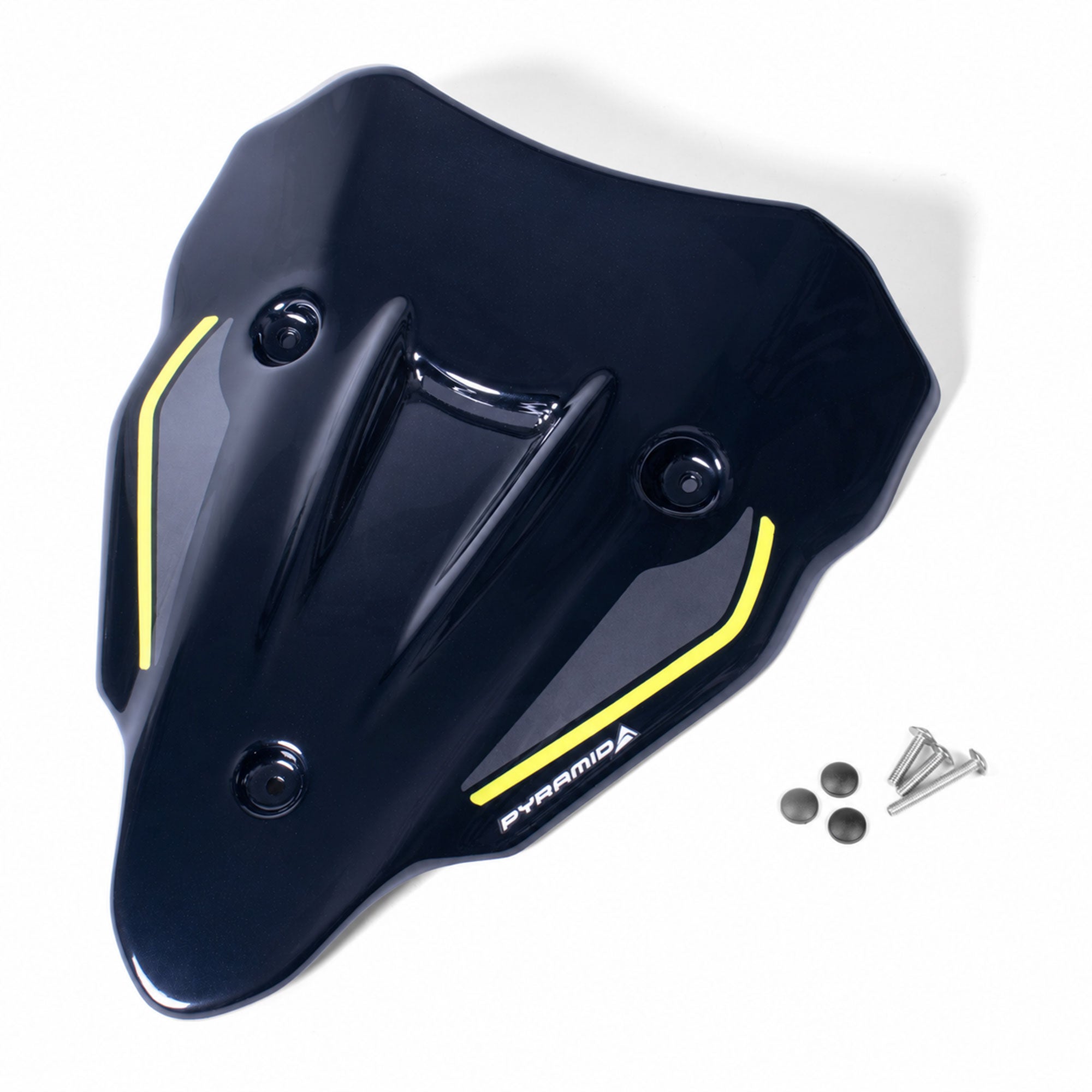 Pyramid Fly Screen | Sapphire Black, Grey & Yellow Scheme | Triumph Tiger Sport 800 2025>Current - Pyramid Motorcycle Accessories
