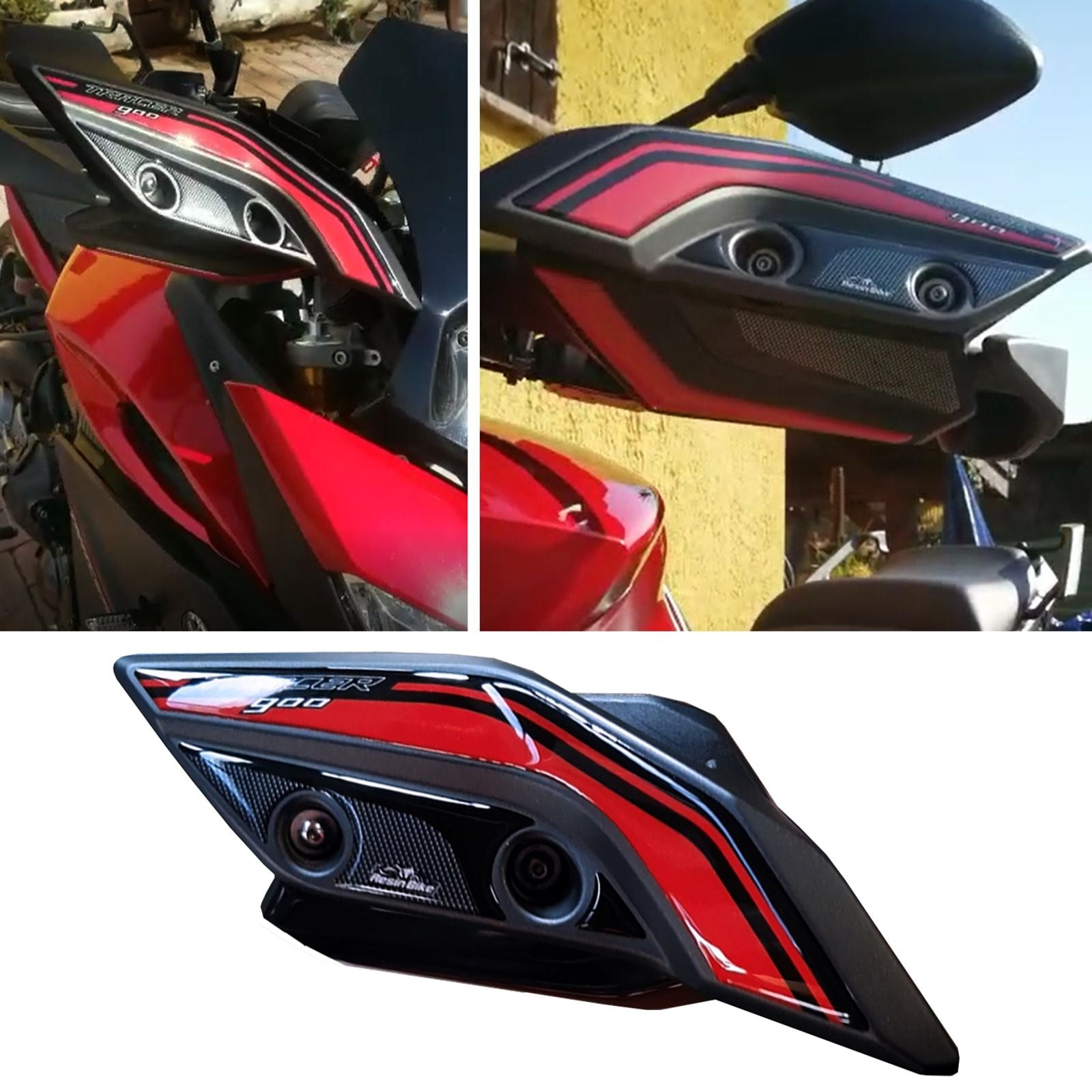 Resin Bike 3D Motorcycle Stickers - Handguards | Yamaha Tracer 900 2015>2017 RB-1000139400008 - Pyramid Motorcycle Accessories