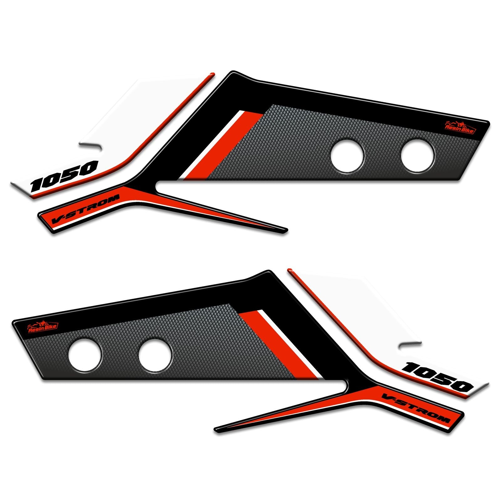 Resin Bike 3D Motorcycle Stickers - Handguards | Suzuki V-Strom 1050/1050XT 2020>2023 - Pyramid Motorcycle Accessories