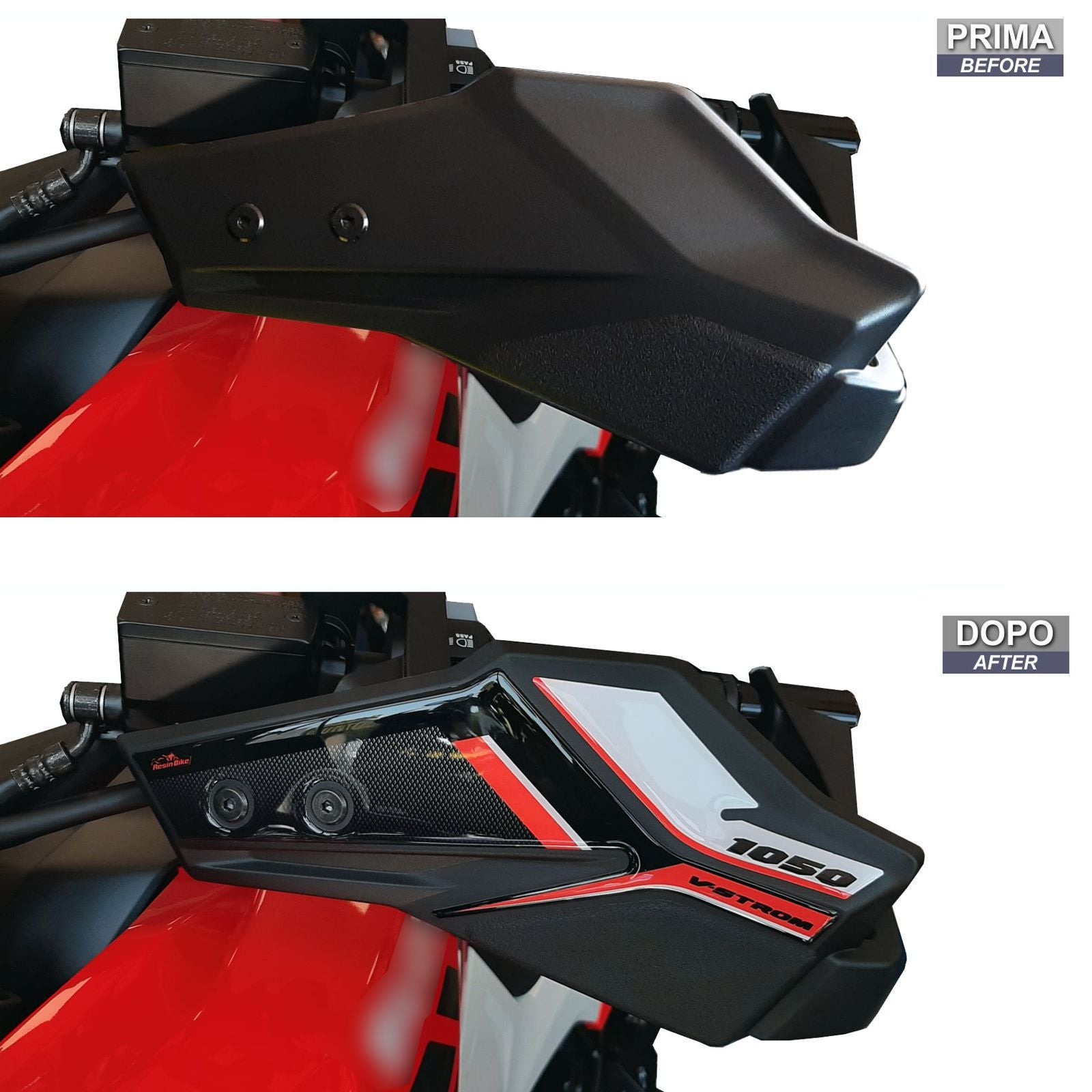 Resin Bike 3D Motorcycle Stickers - Handguards | Suzuki V-Strom 1050/1050XT 2020>2023 - Pyramid Motorcycle Accessories