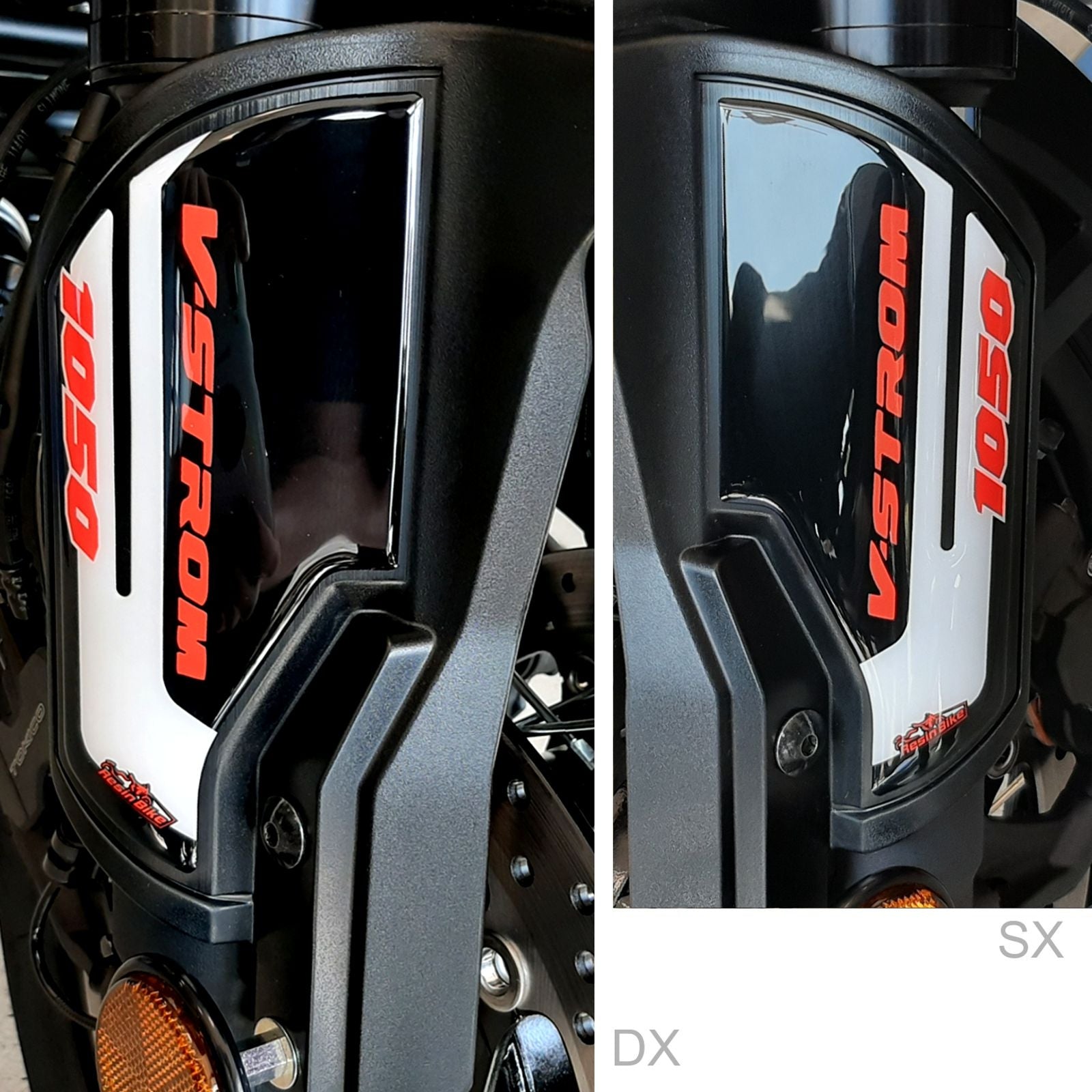 Resin Bike 3D Motorcycle Stickers - Front Fender Sides | Suzuki V-Strom 1050/1050XT 2020>2023 - Pyramid Motorcycle Accessories