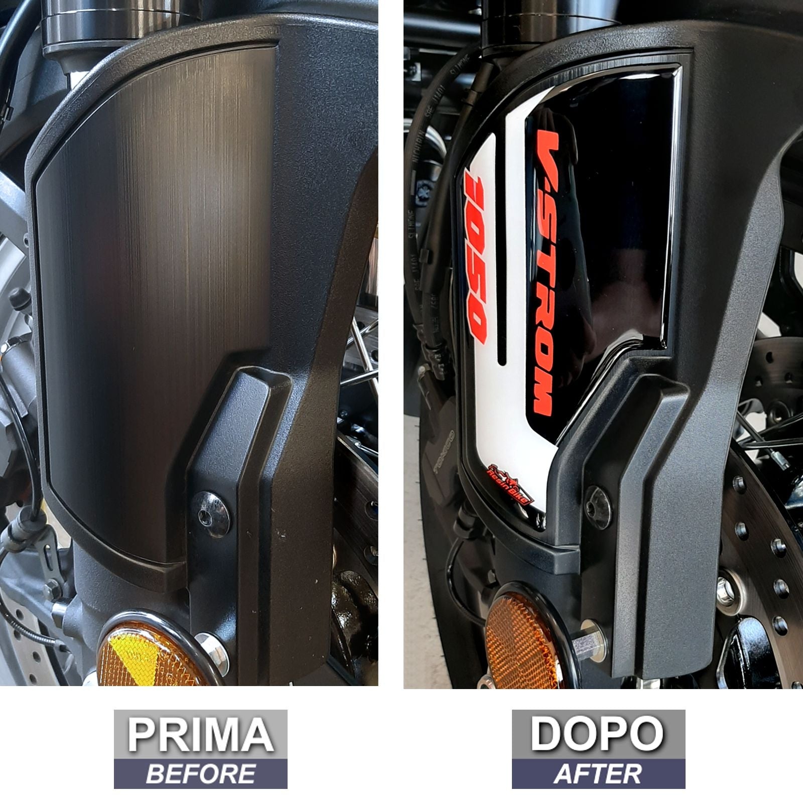 Resin Bike 3D Motorcycle Stickers - Front Fender Sides | Suzuki V-Strom 1050/1050XT 2020>2023 - Pyramid Motorcycle Accessories