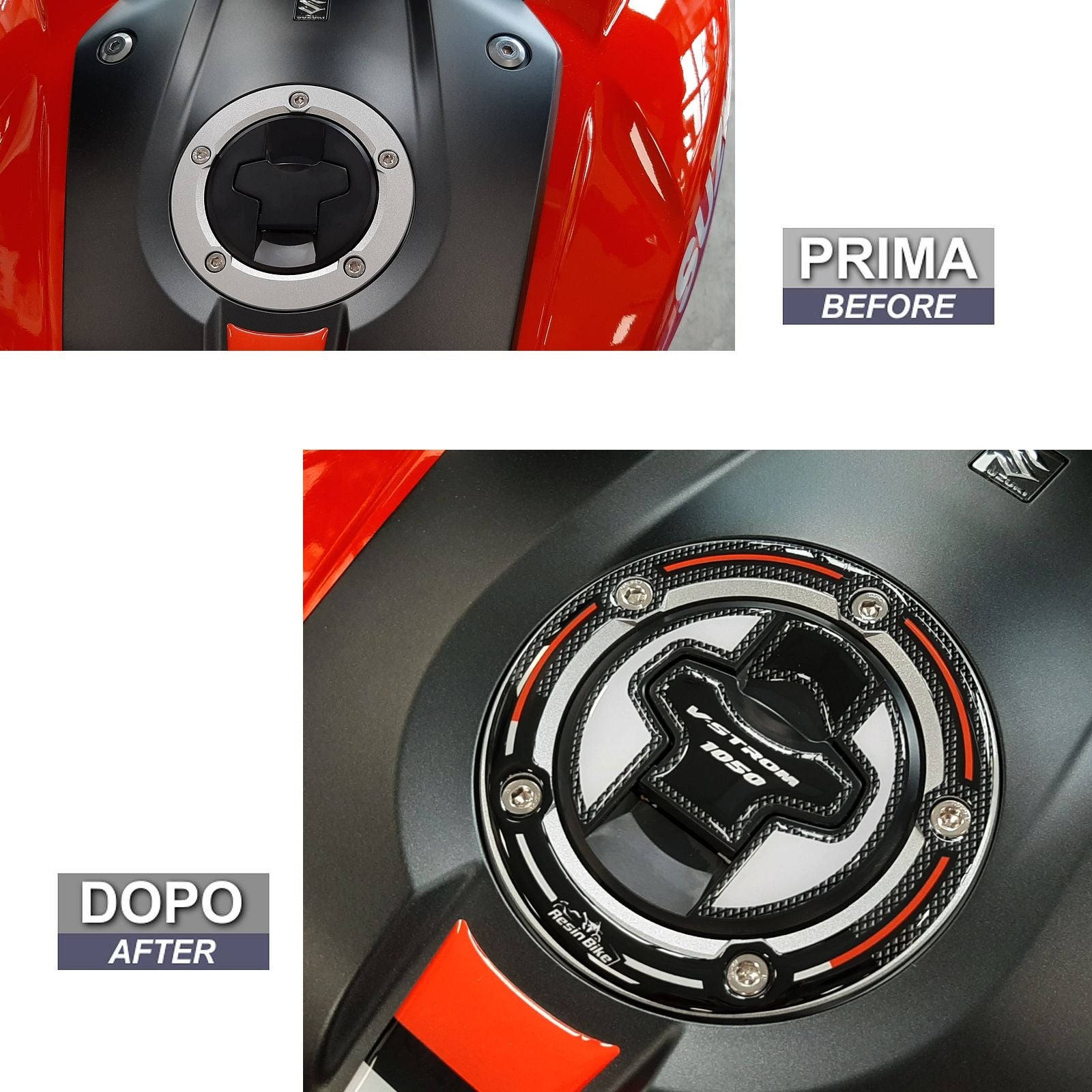 Resin Bike 3D Motorcycle Stickers - Fuel Cap | Suzuki V-Strom 1050 / 1050XT 2020>2023 RB-1000140300007 - Pyramid Motorcycle Accessories