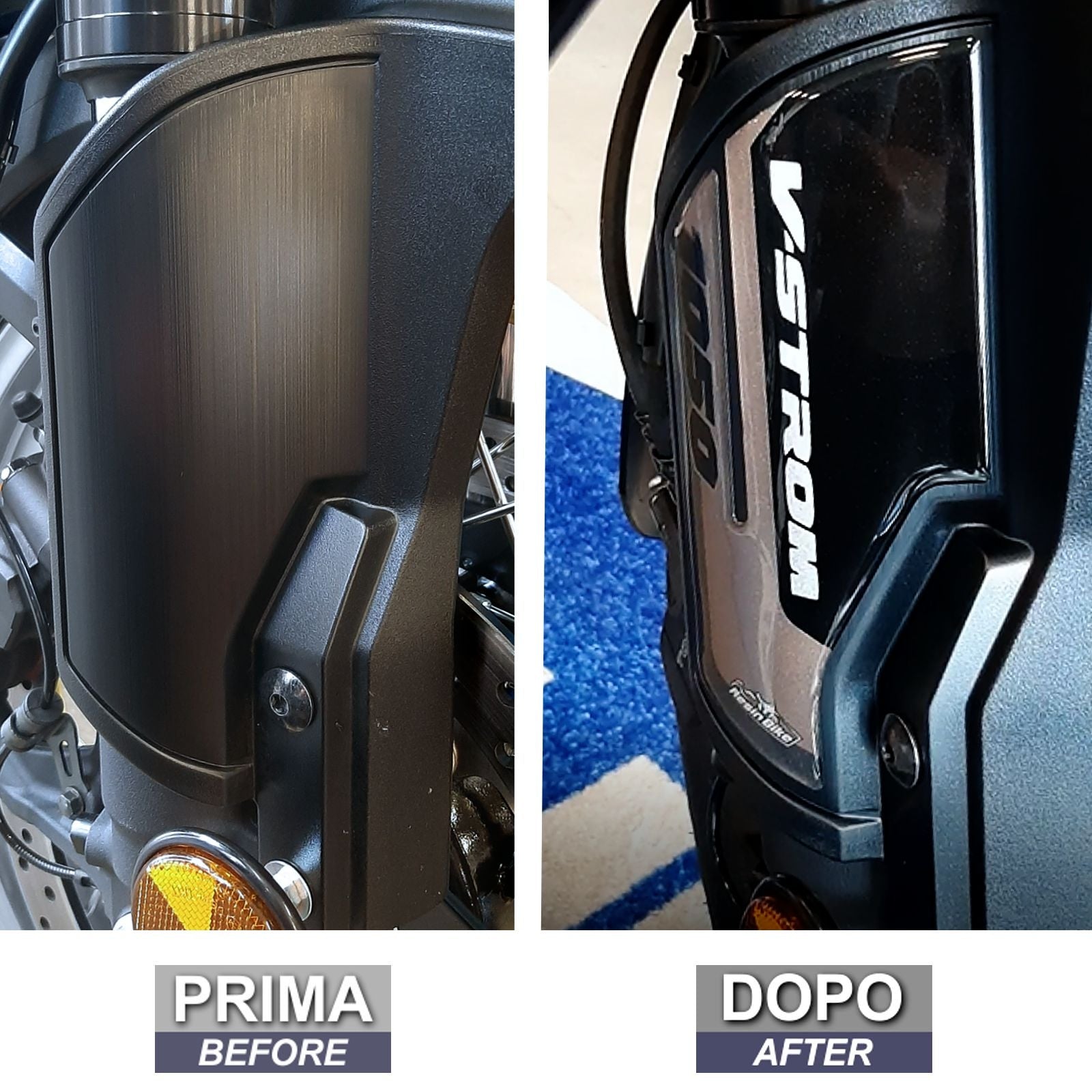 Resin Bike 3D Motorcycle Stickers - Front Fender Sides | Suzuki V-Strom 1050/1050XT 2020>2023 - Pyramid Motorcycle Accessories