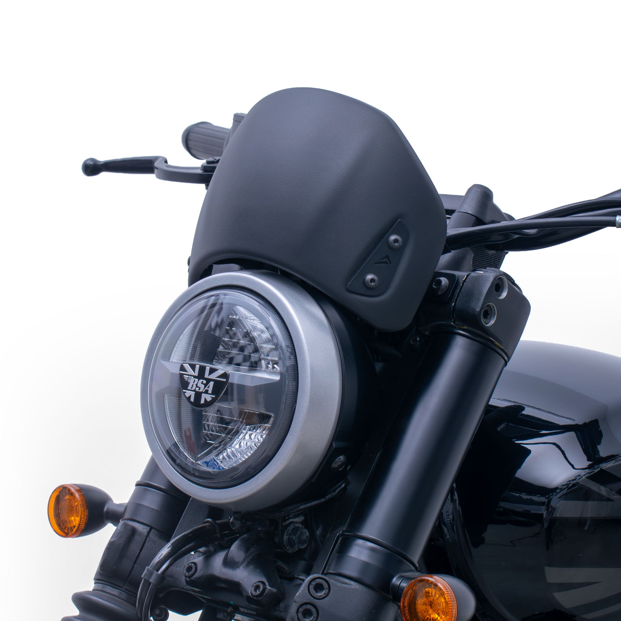 Pyramid Fly Screen | Matte Black | BSA Bantam 350 2025>Current - Pyramid Motorcycle Accessories