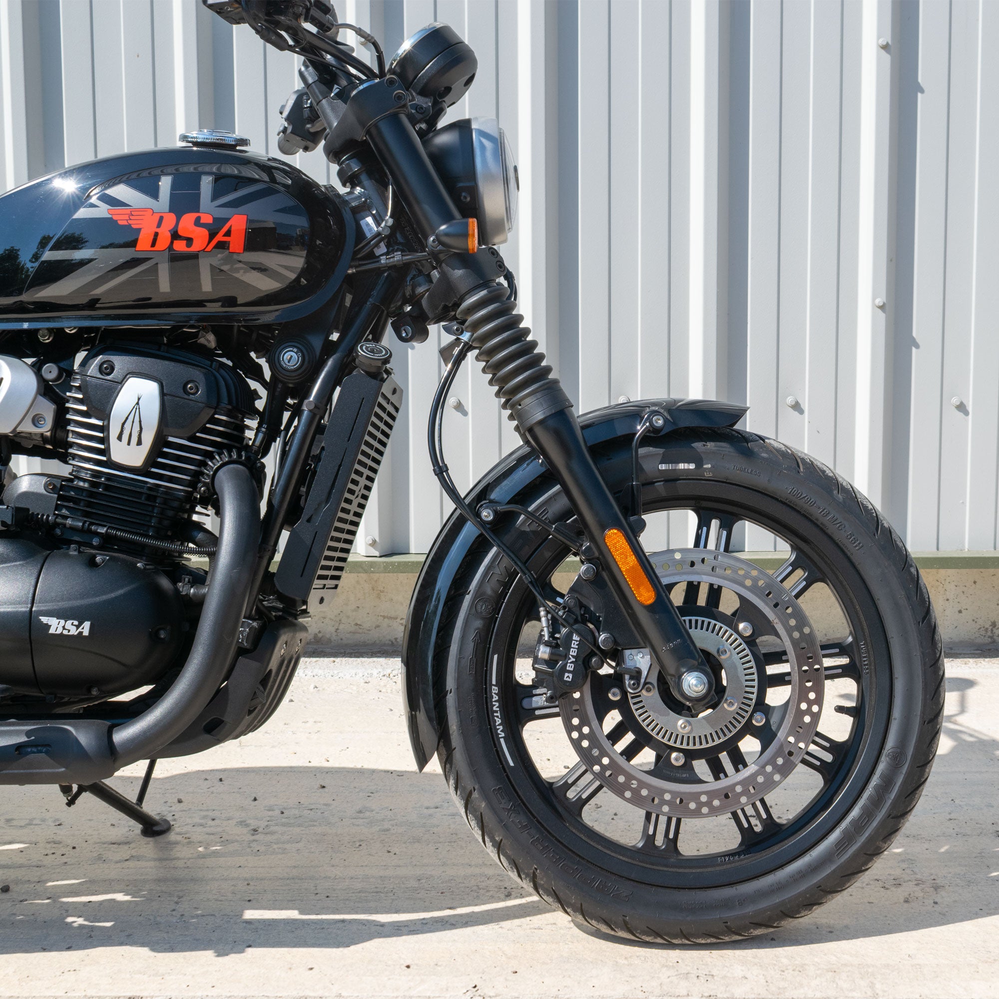 Pyramid Extended Front Mudguard | Gloss Black | BSA Bantam 350 2025>Current - Pyramid Motorcycle Accessories