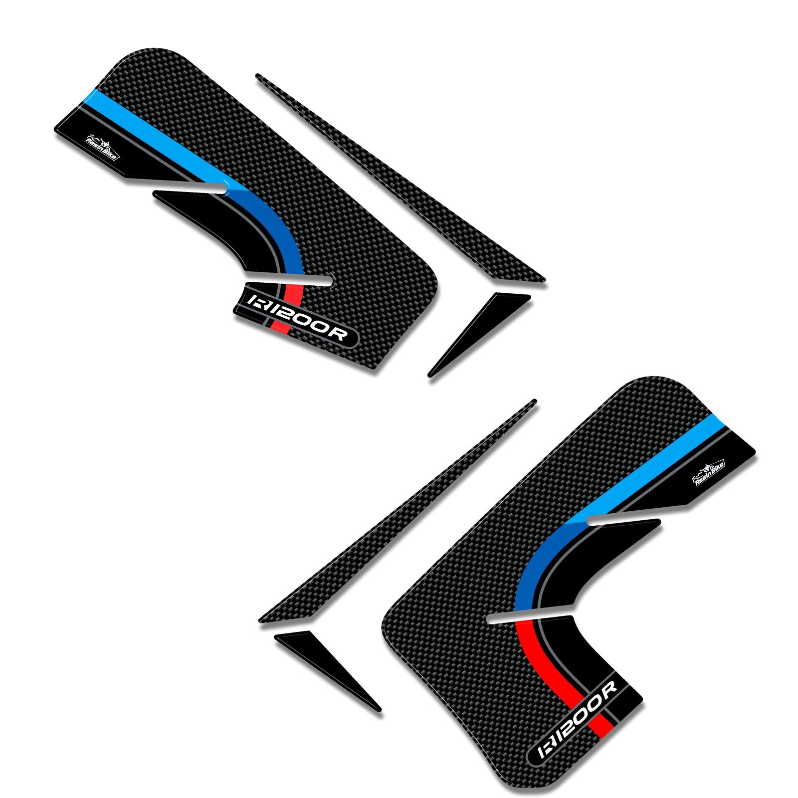 Resin Bike 3D Motorcycle Stickers - Tank Sides | BMW R 1200 R 2011>2014 - Pyramid Motorcycle Accessories