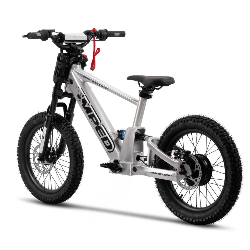 Amped A18 Comp Kids Electric Bike | Silver - Pyramid Motorcycle Accessories