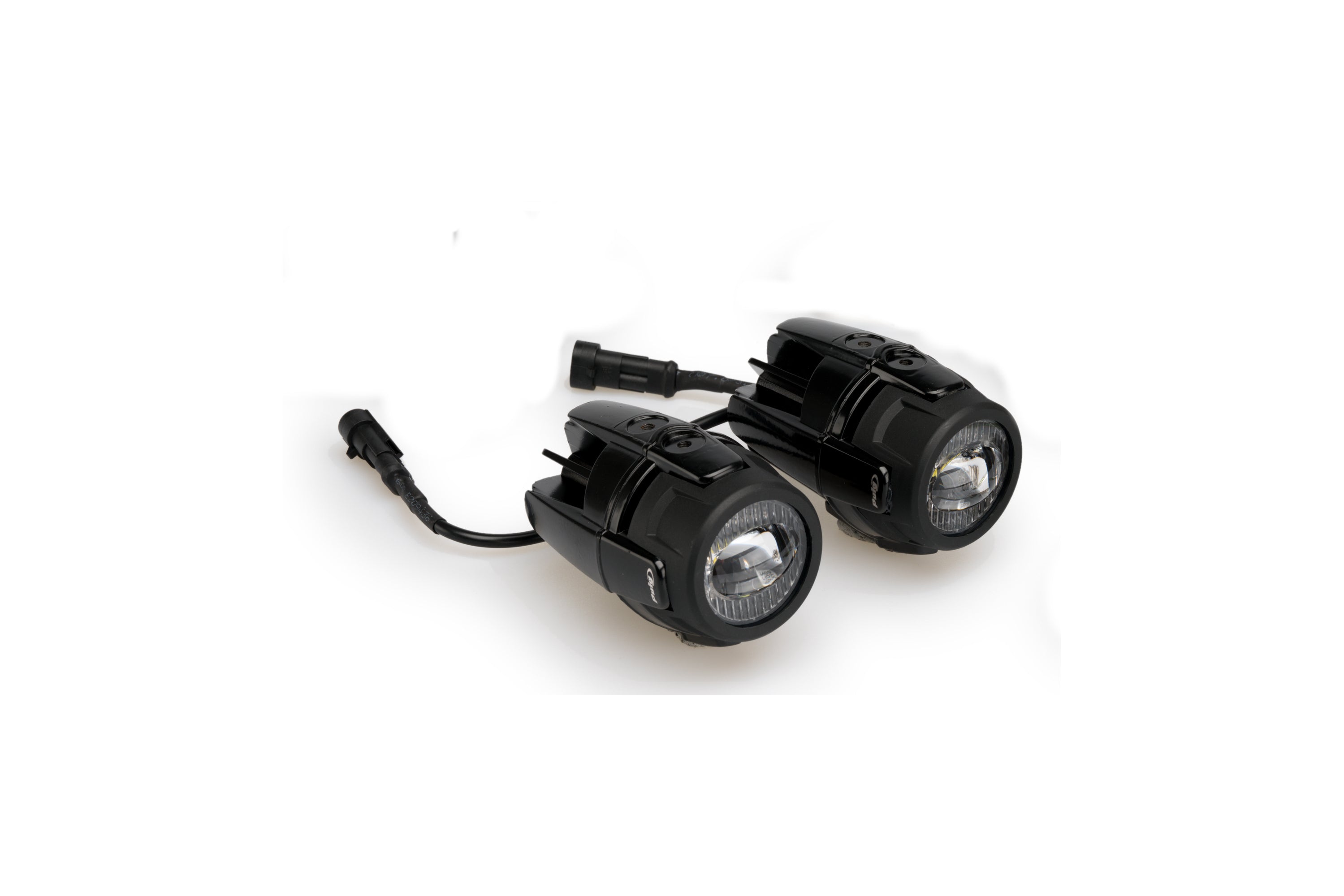 Puig Beam 1.0 Auxiliary Lights to fit 23-25 mm Engine Bars | Black - Pyramid Motorcycle Accessories