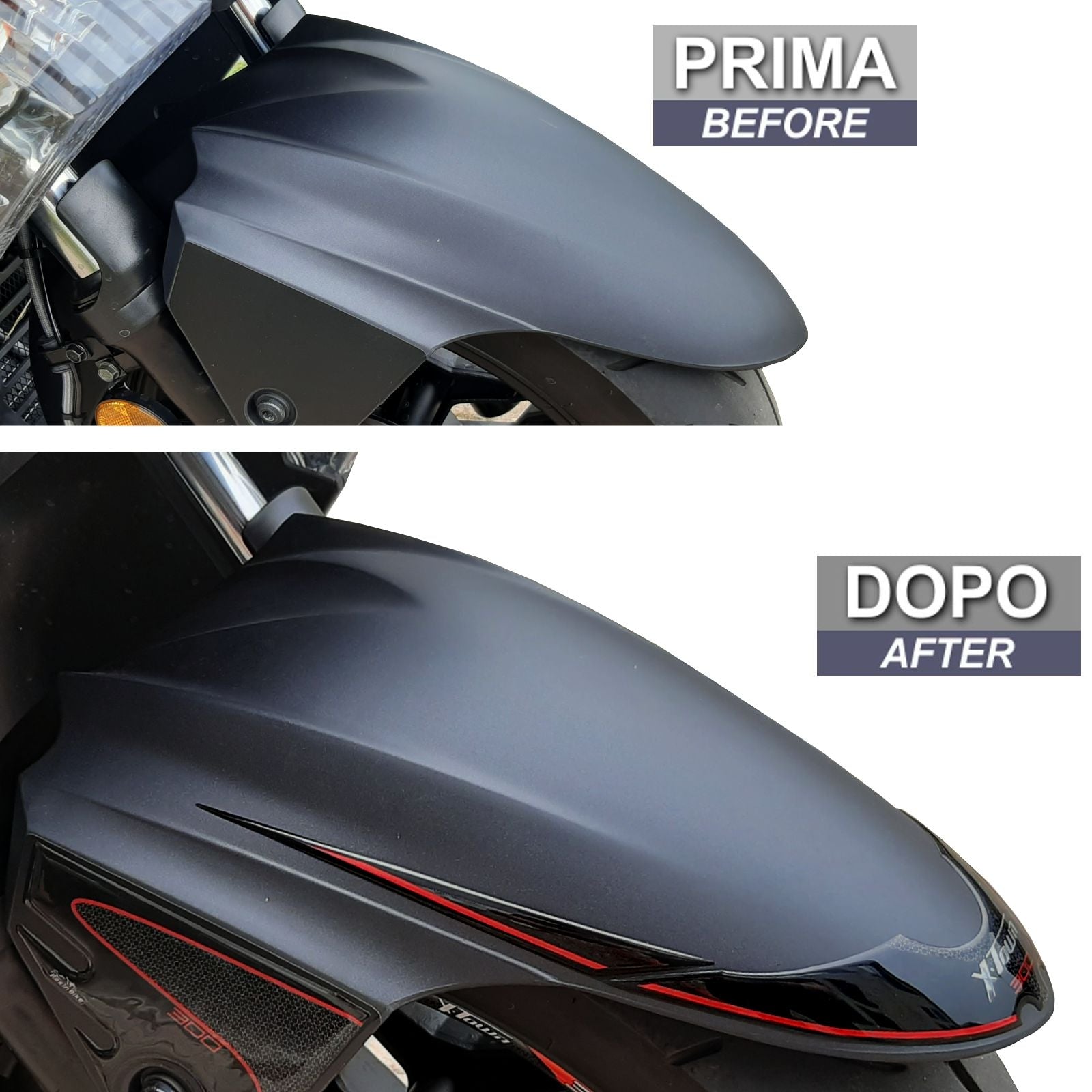 Resin Bike 3D Motorcycle Stickers - Front Fender | Kymco X-Town 300i 2020>Current - Pyramid Motorcycle Accessories