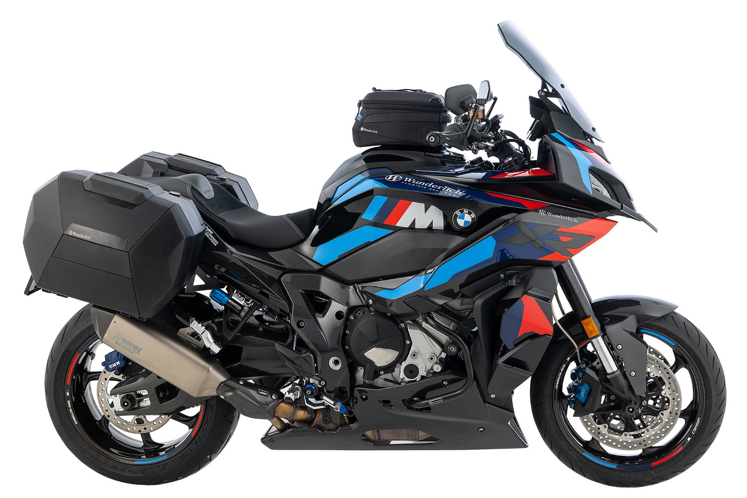 Wunderlich X30 Panniers with X-Rack Light Mounts | Carbon Optic | BMW M 1000 XR 2024>2026 - Pyramid Motorcycle Accessories