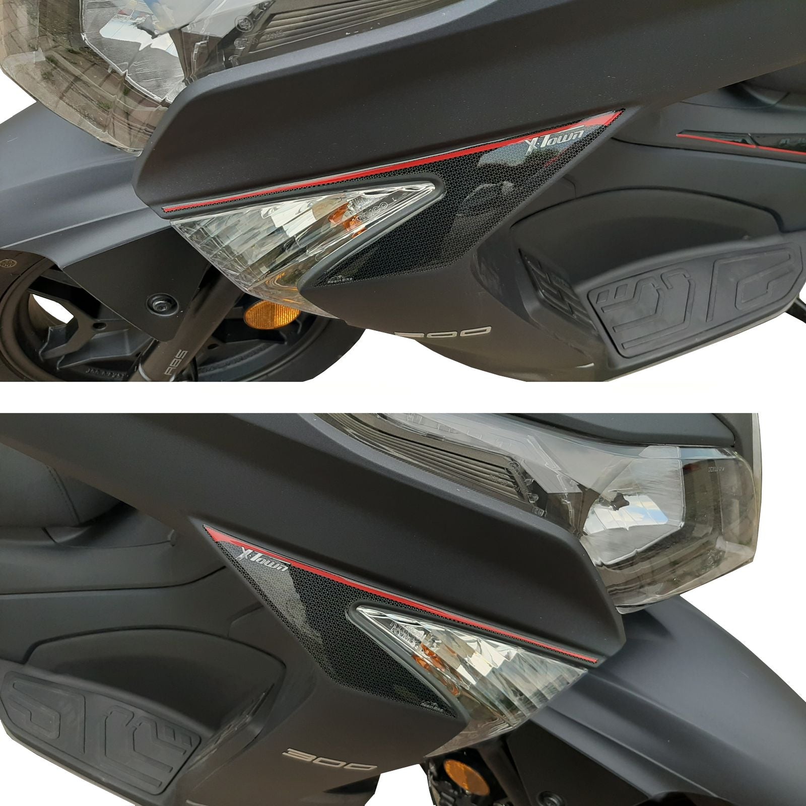 Resin Bike 3D Motorcycle Stickers - Tank Sides | Kymco X-Town 300i 2020>Current RB-1000143500008 - Pyramid Motorcycle Accessories
