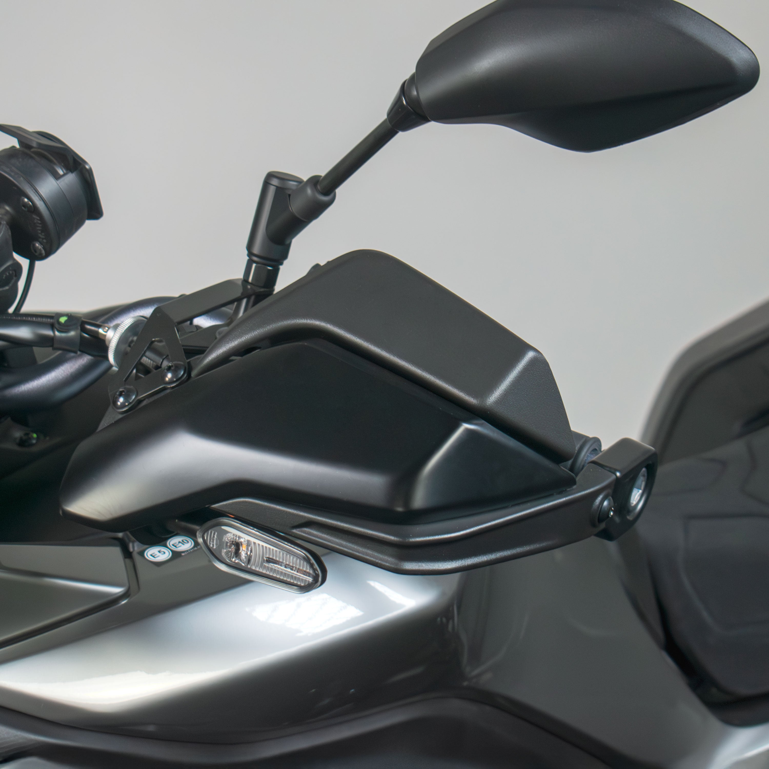 Pyramid Handguard Extensions | Matte Black | Yamaha Tracer 7 inc GT 2025>Current - Pyramid Motorcycle Accessories