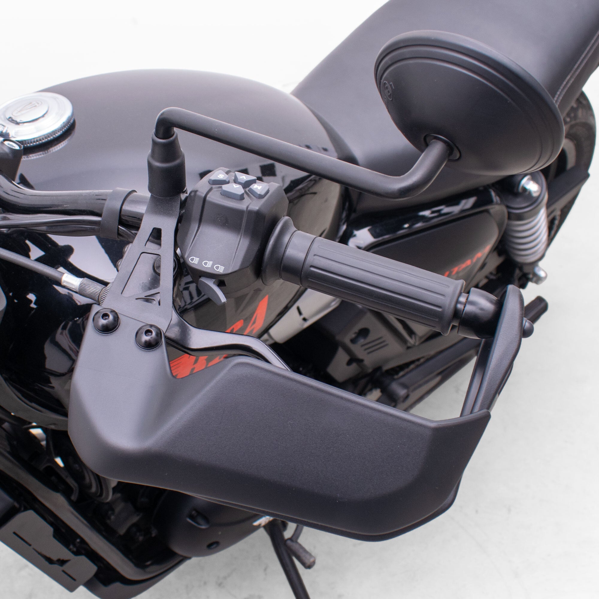 Pyramid Handguards | Matte Black | BSA Bantam 350 2025>Current - Pyramid Motorcycle Accessories