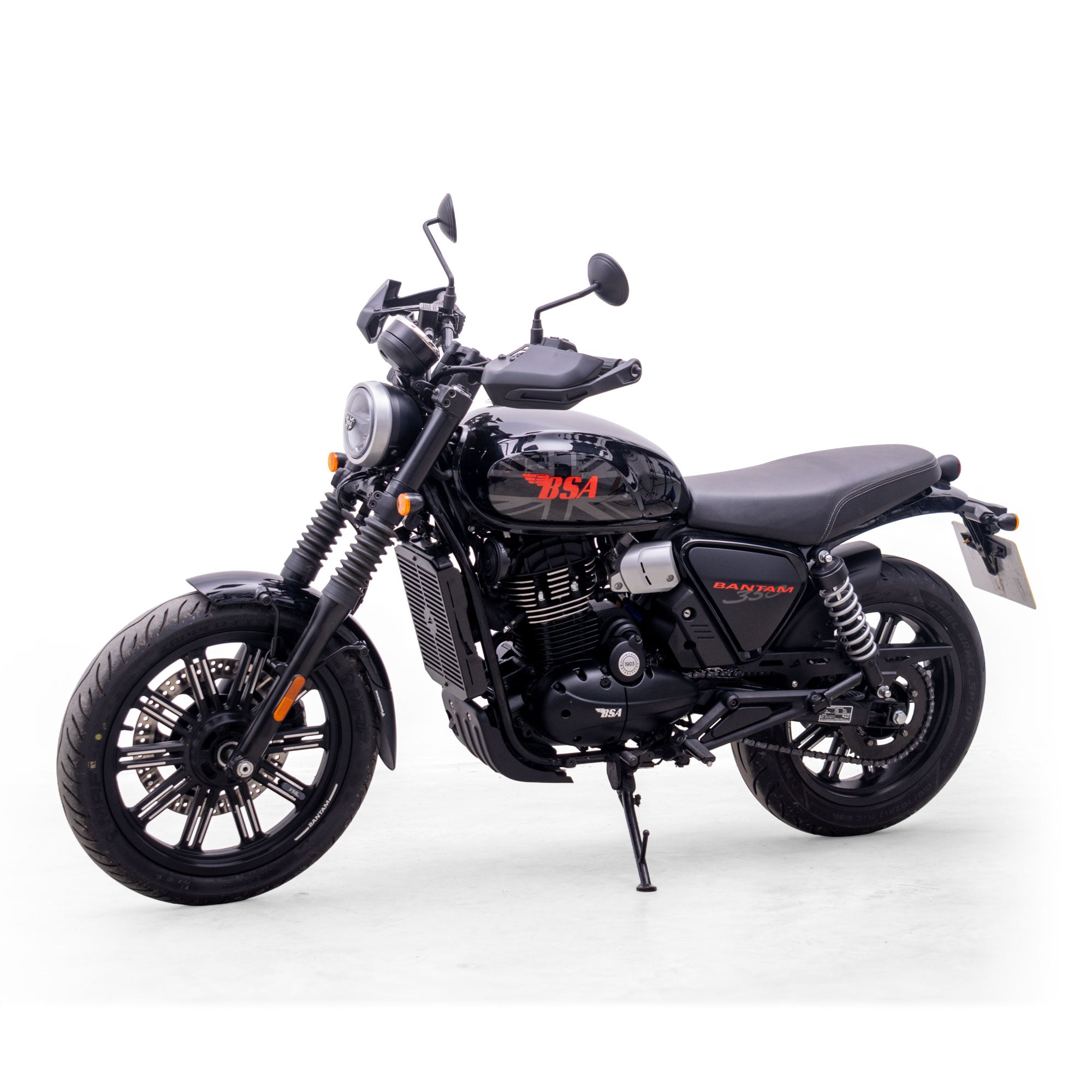 Pyramid Handguards | Matte Black | BSA Bantam 350 2026>Current - Pyramid Motorcycle Accessories