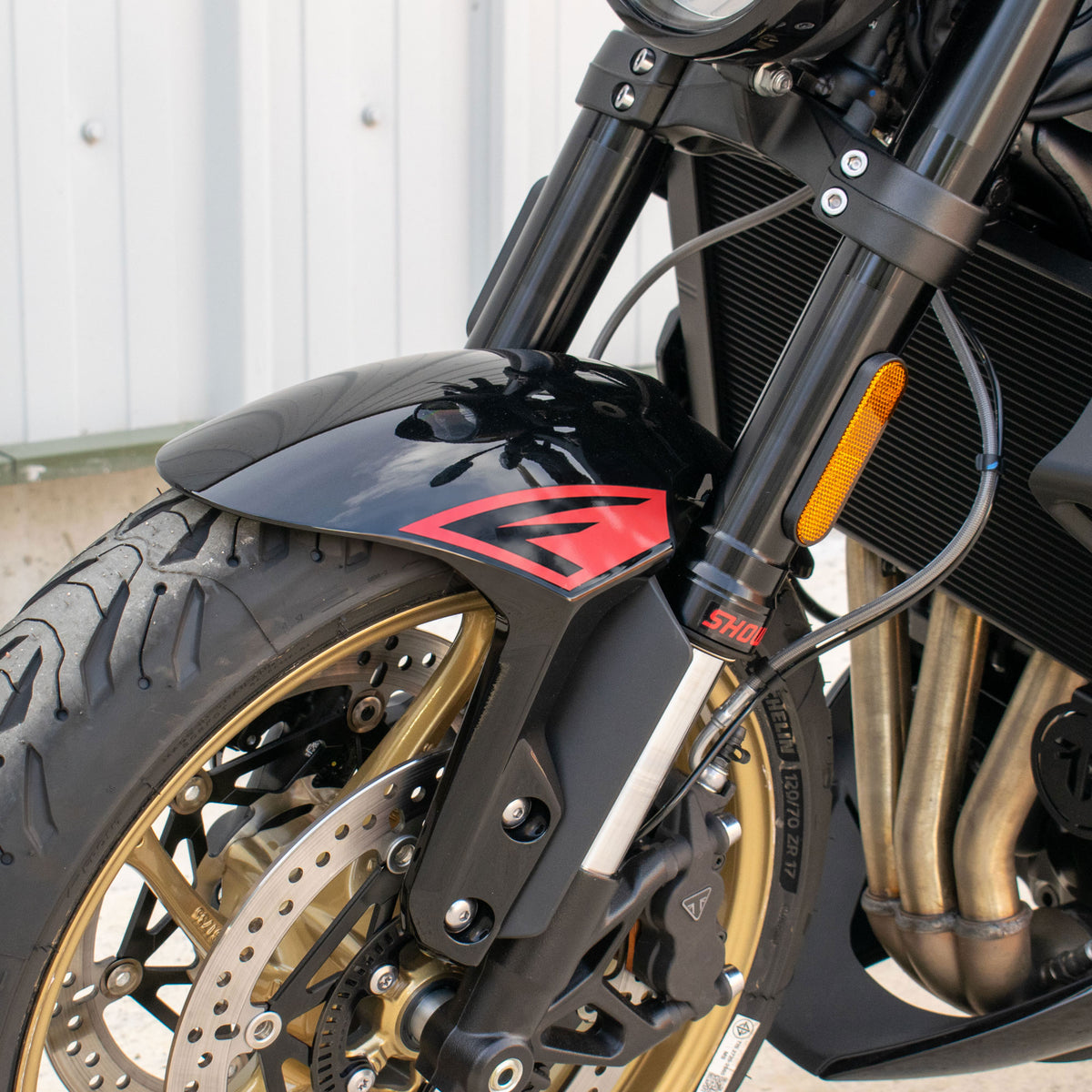 Pyramid Decals | Red Front Mudguard Decals | Triumph Trident 800 2026>Current