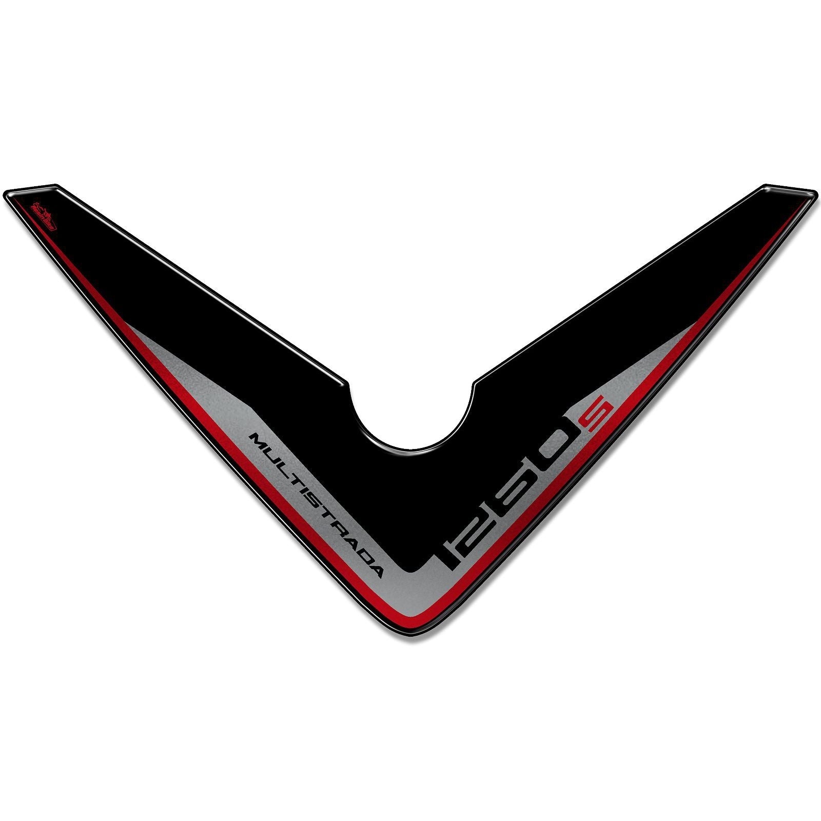 Resin Bike 3D Motorcycle Stickers - Windshield | Ducati Multistrada 1260 S 2018>2020 - Pyramid Motorcycle Accessories
