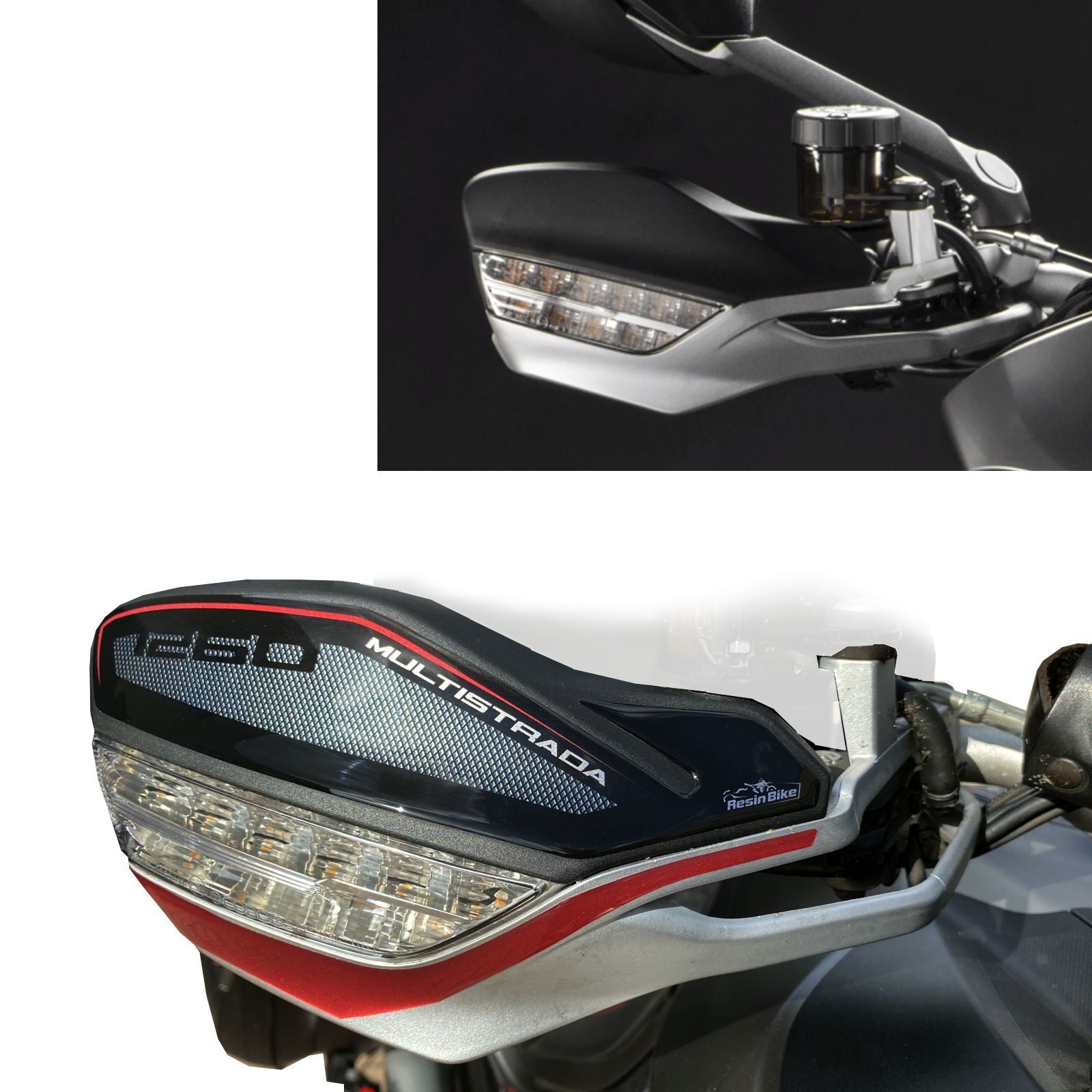 Resin Bike 3D Motorcycle Stickers - Handguards | Ducati Multistrada 1260 S 2018>2020 - Pyramid Motorcycle Accessories