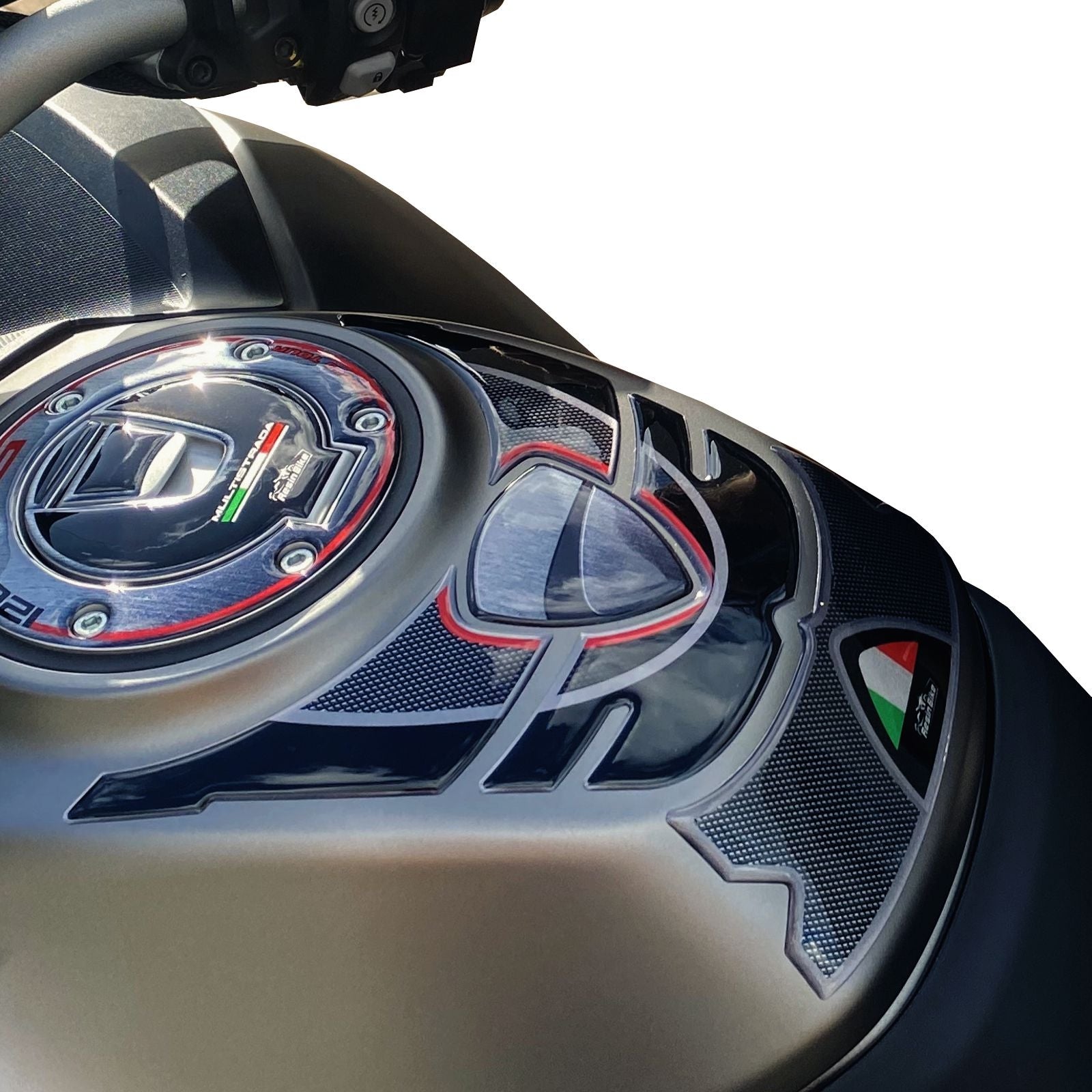 Resin Bike 3D Motorcycle Stickers - Tank Pad | Ducati Multistrada 1260 S 2018>2020 - Pyramid Motorcycle Accessories