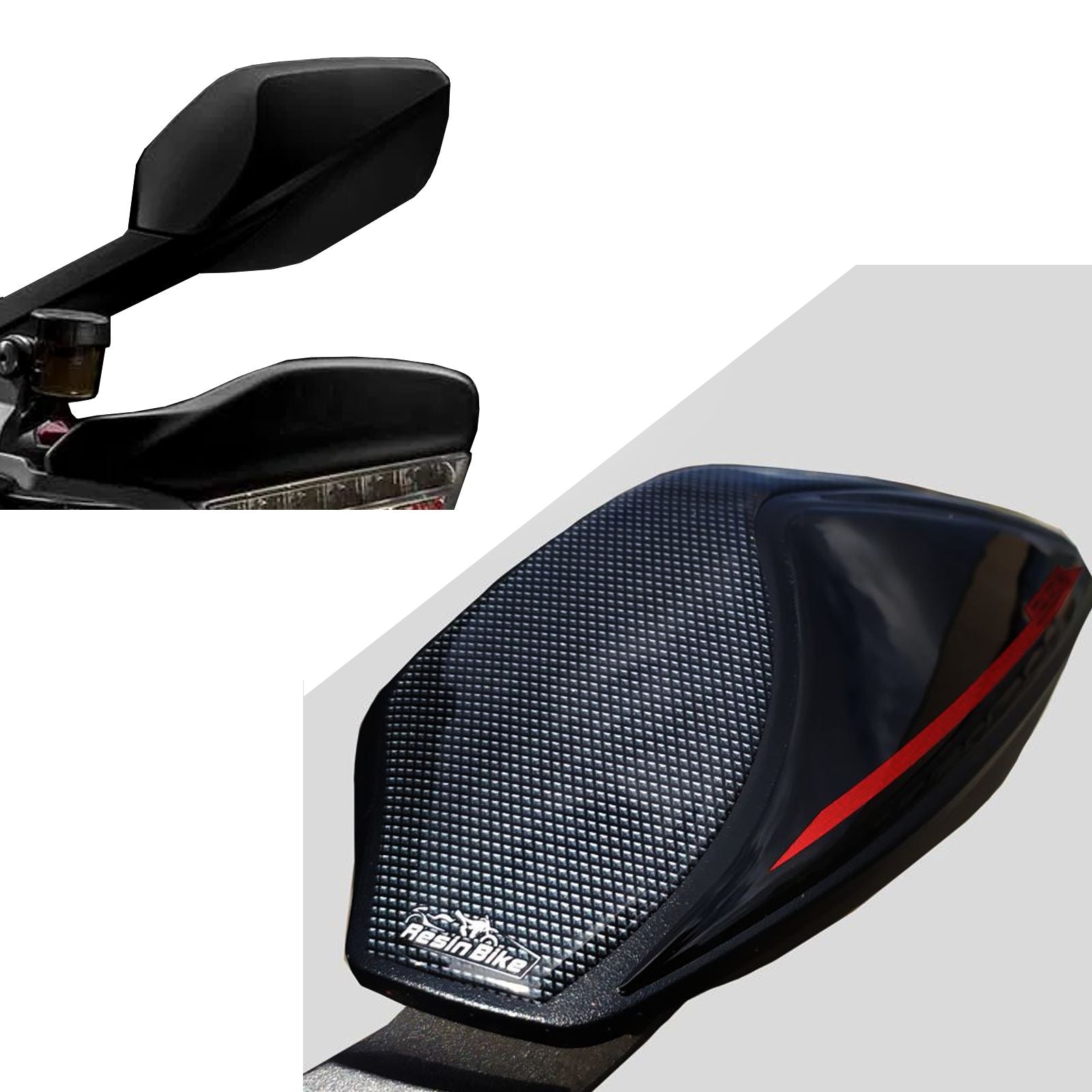 Resin Bike 3D Motorcycle Stickers - Mirrors | Ducati Multistrada 1260 S 2018>2020 - Pyramid Motorcycle Accessories